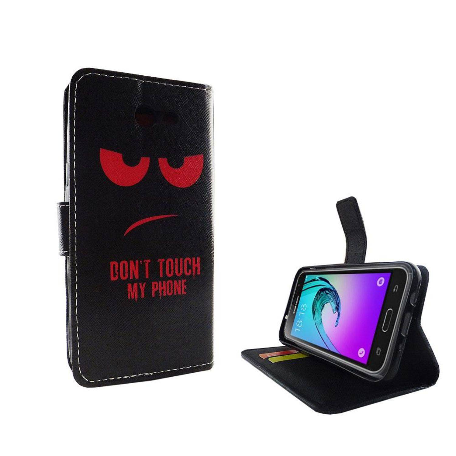 Samsung Galaxy J3 Emerge Handyhülle Bookcover Rot