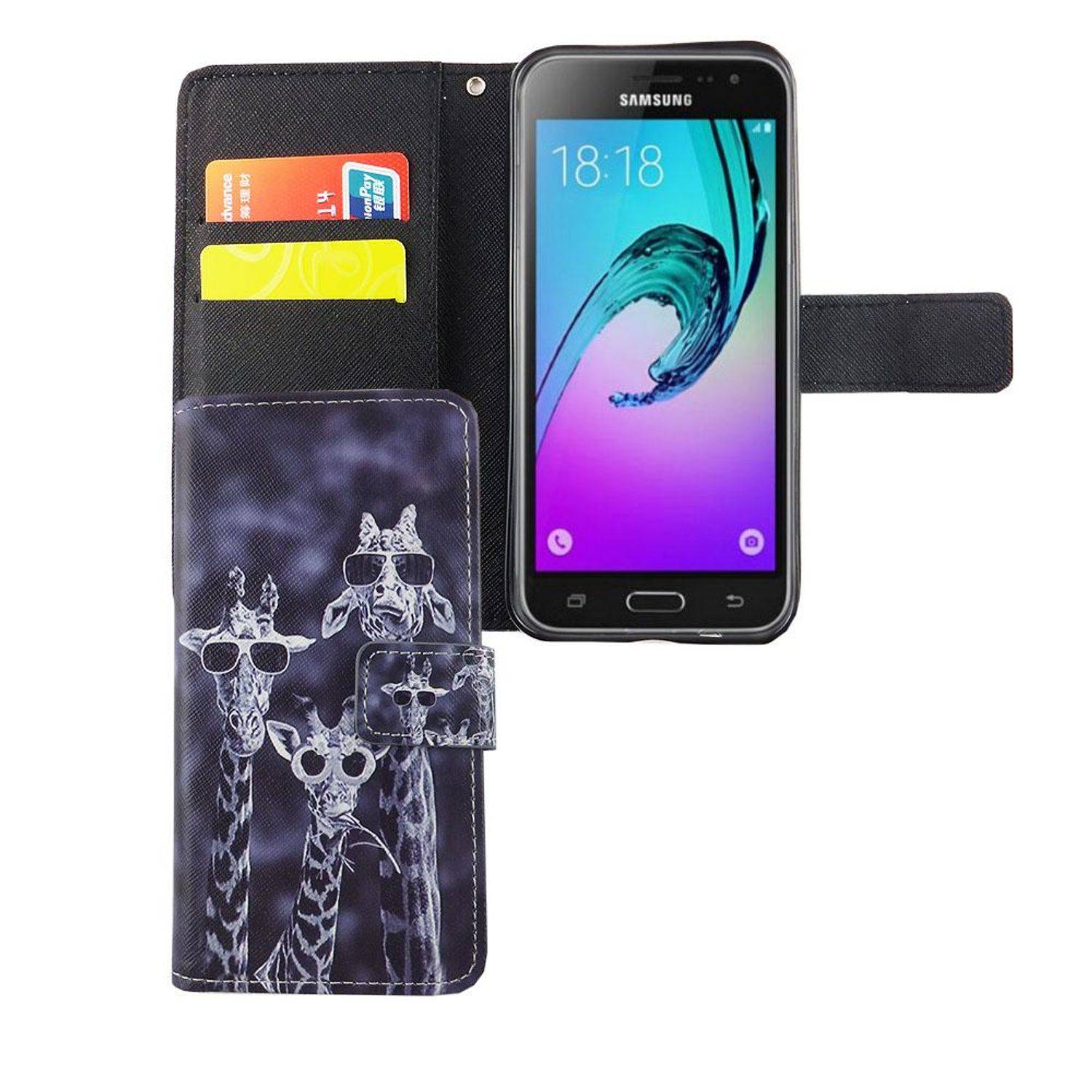 Samsung Galaxy J3 Emerge Handyhülle Bookcover Mehrfarbig