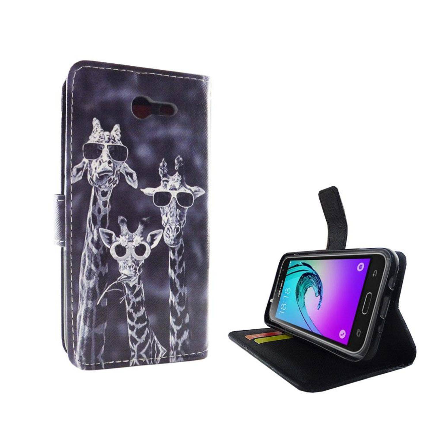 Samsung Galaxy J3 Emerge Handyhülle Bookcover Mehrfarbig