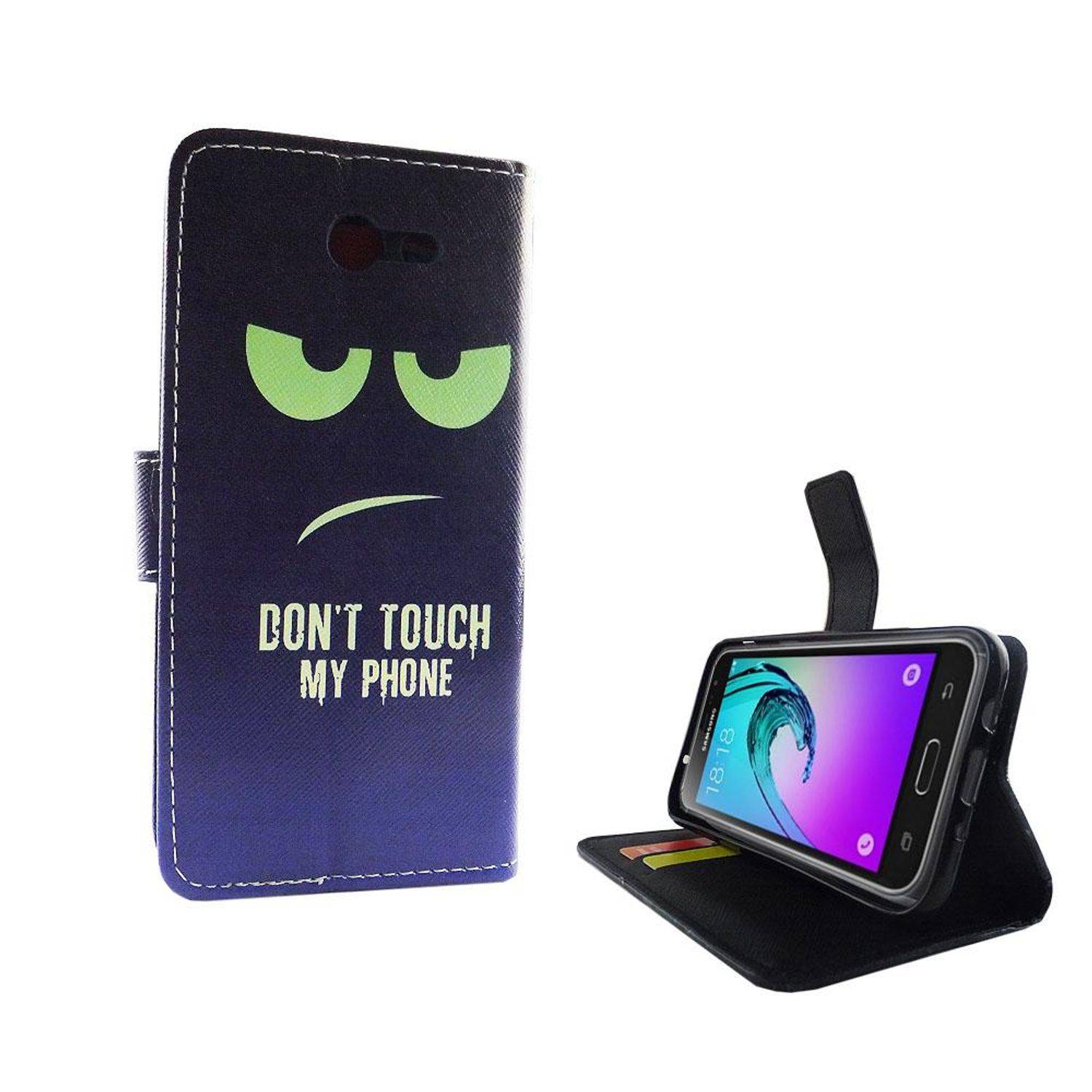 Samsung Galaxy J3 Emerge Handyhülle Bookcover Blau