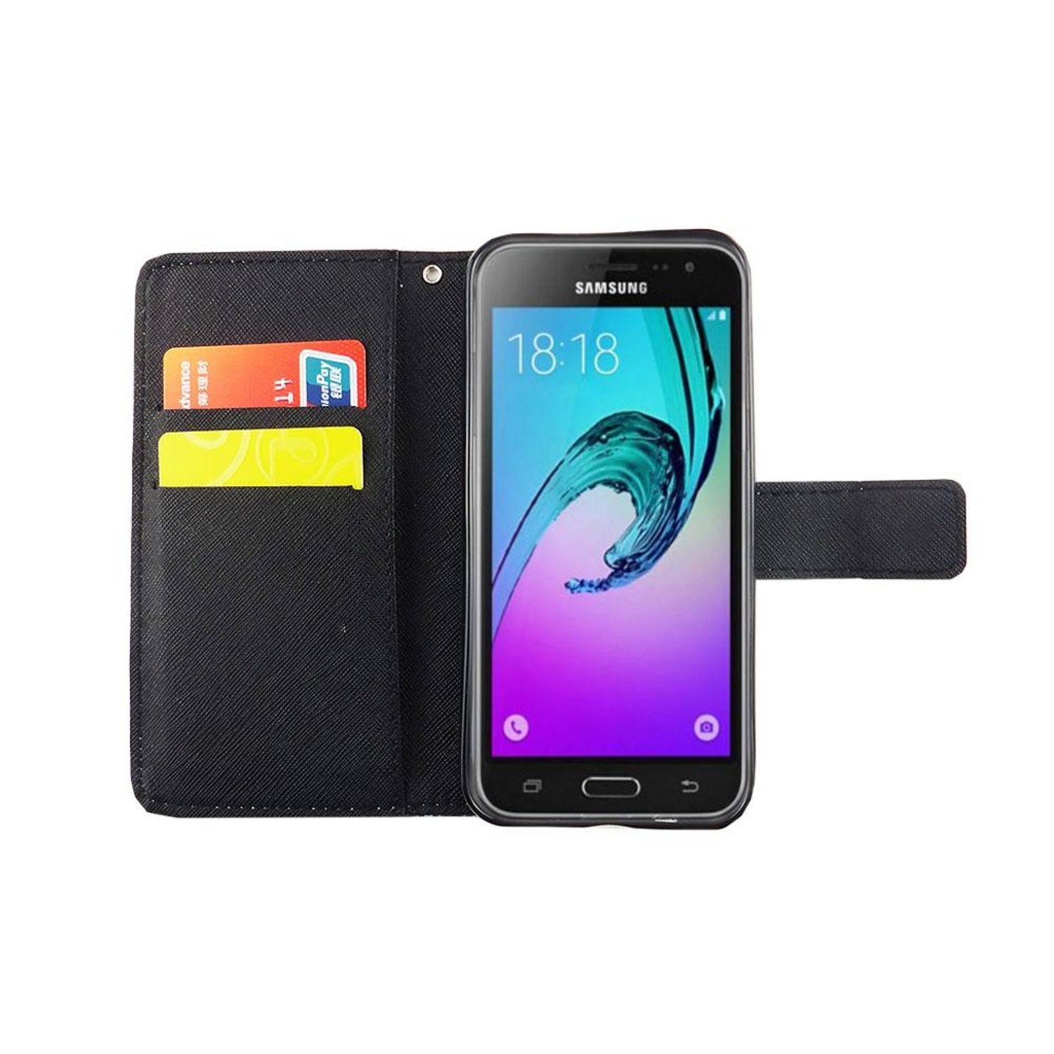 Samsung Galaxy J3 Emerge Handyhülle Bookcover Rosa