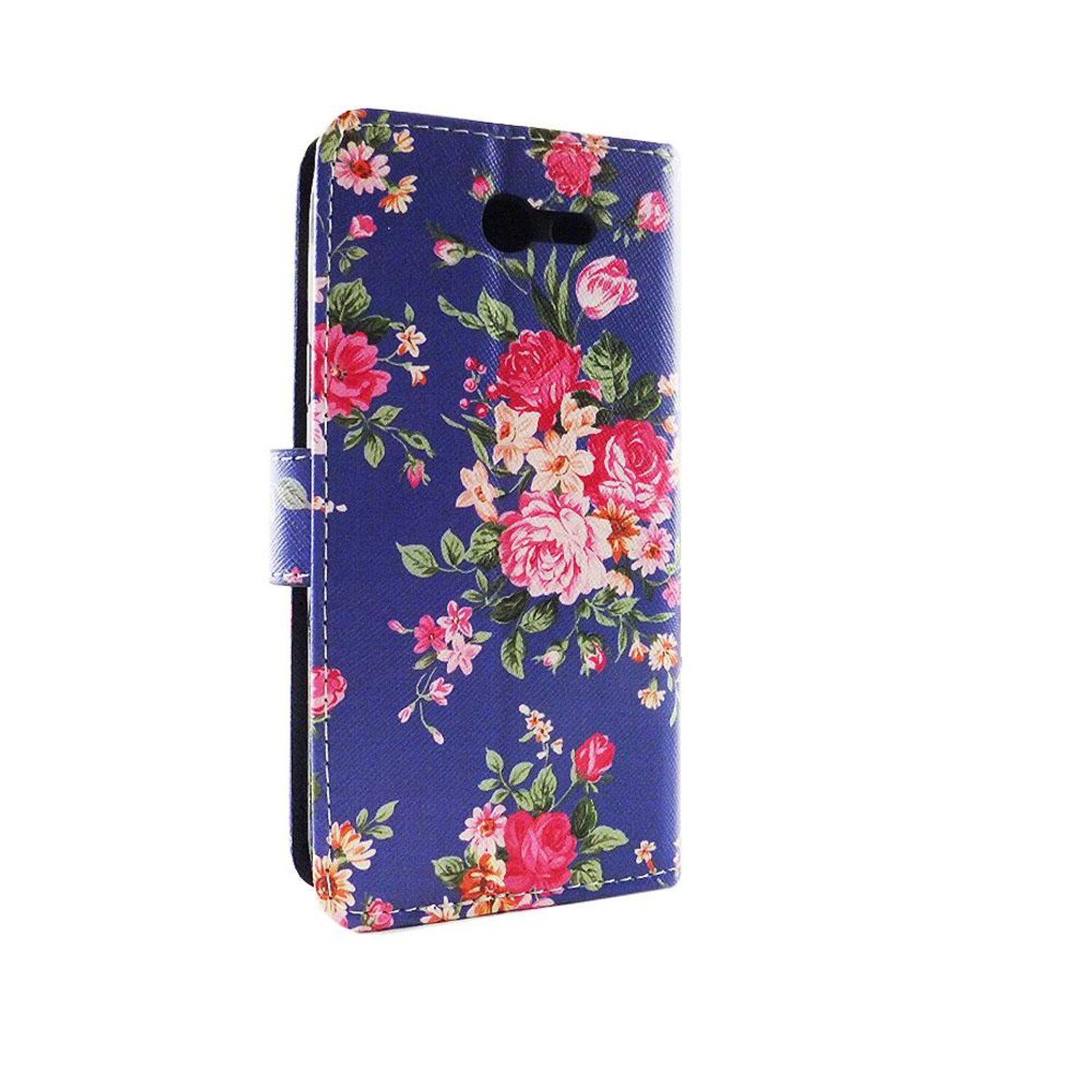 Samsung Galaxy J3 Emerge Handyhülle Bookcover Blau