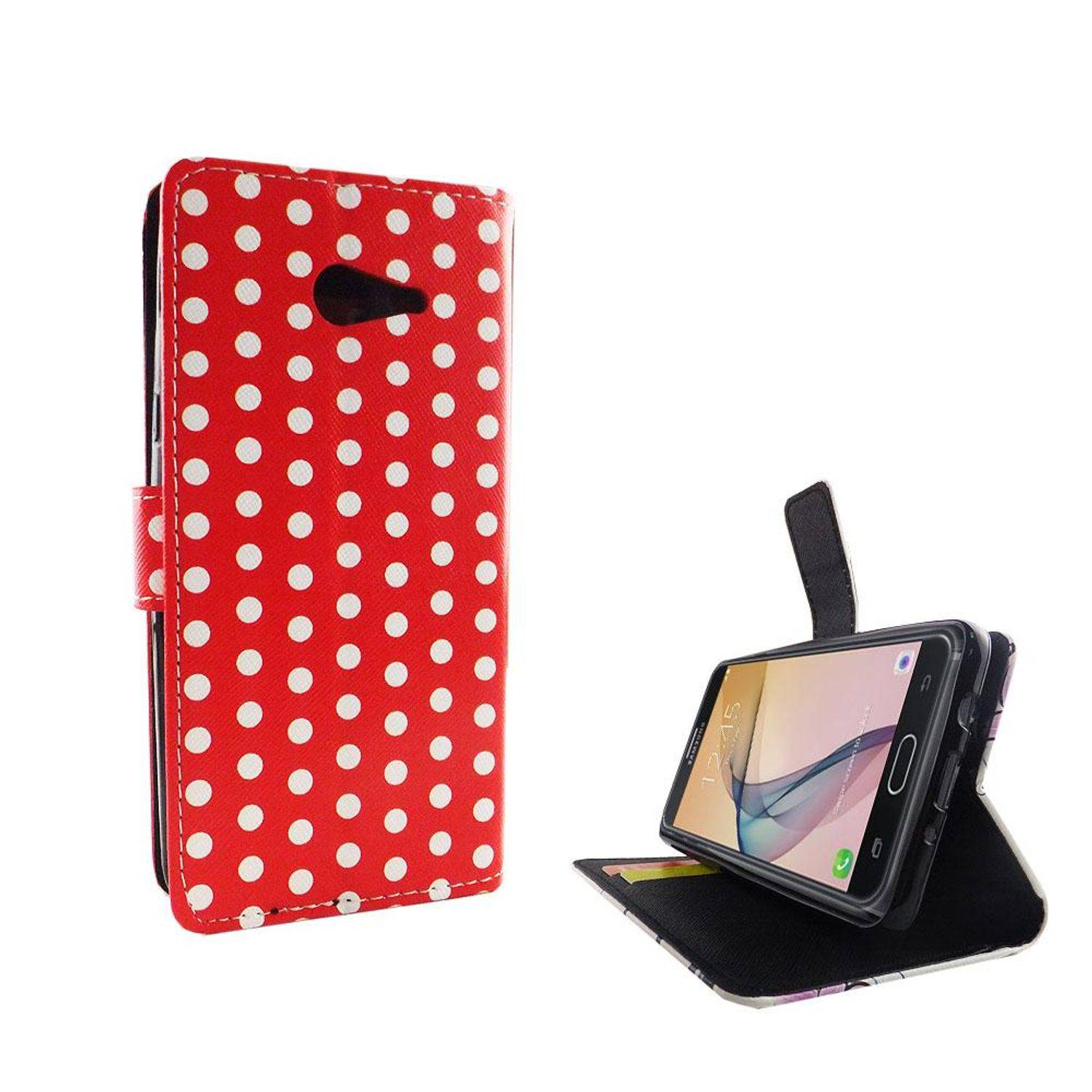 Samsung Galaxy J5 Prime Handyhülle Bookcover Rot
