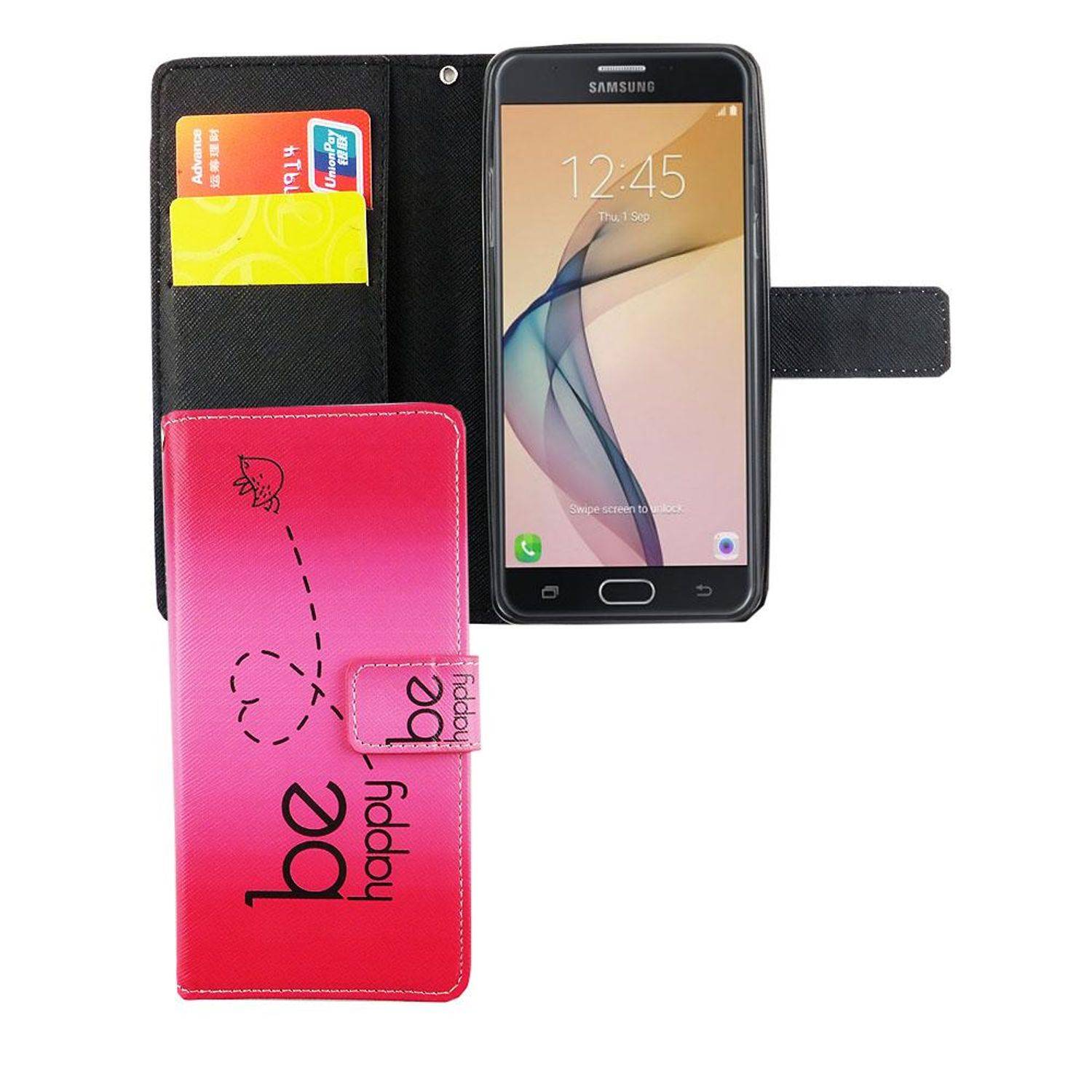 Samsung Galaxy J5 Prime Handyhülle Bookcover Rosa