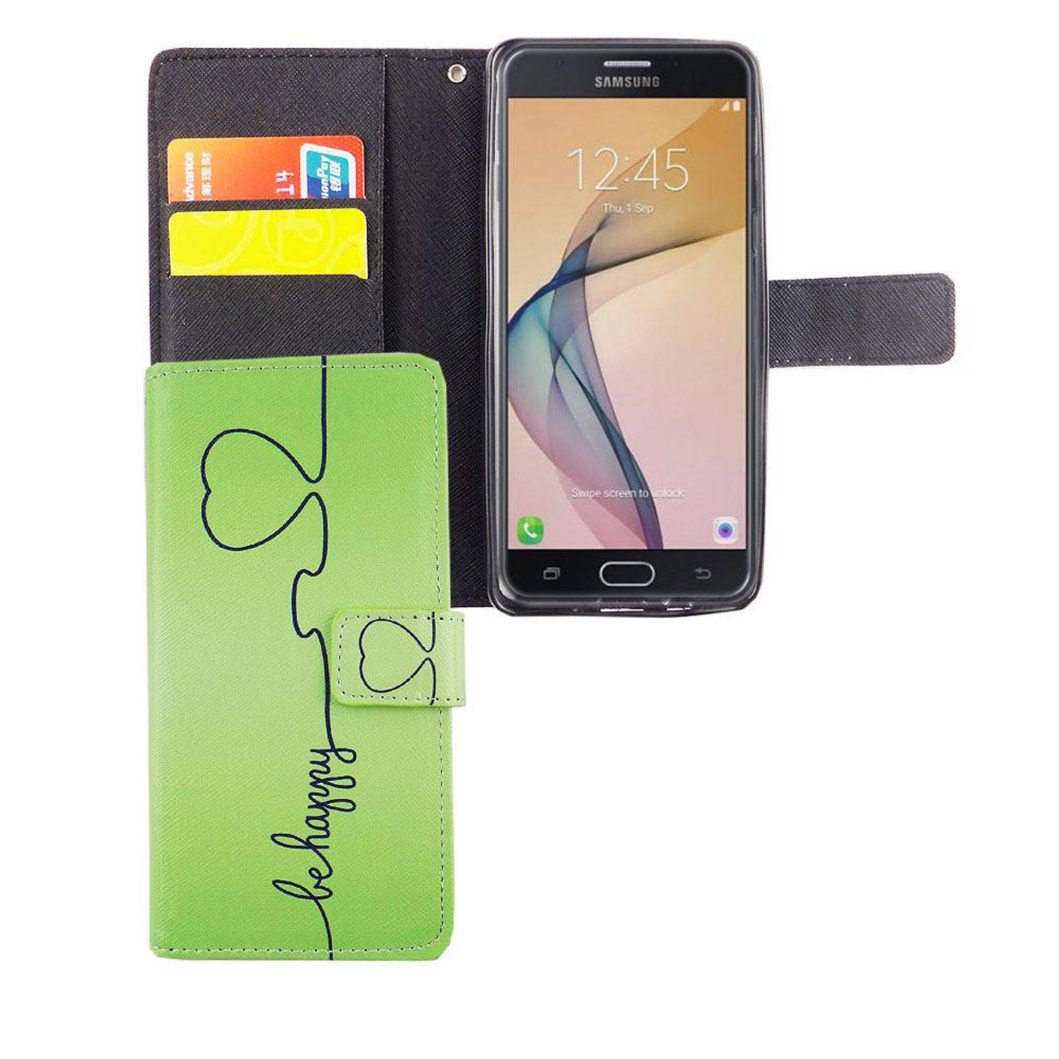 Samsung Galaxy J5 Prime Handyhülle Bookcover Grün