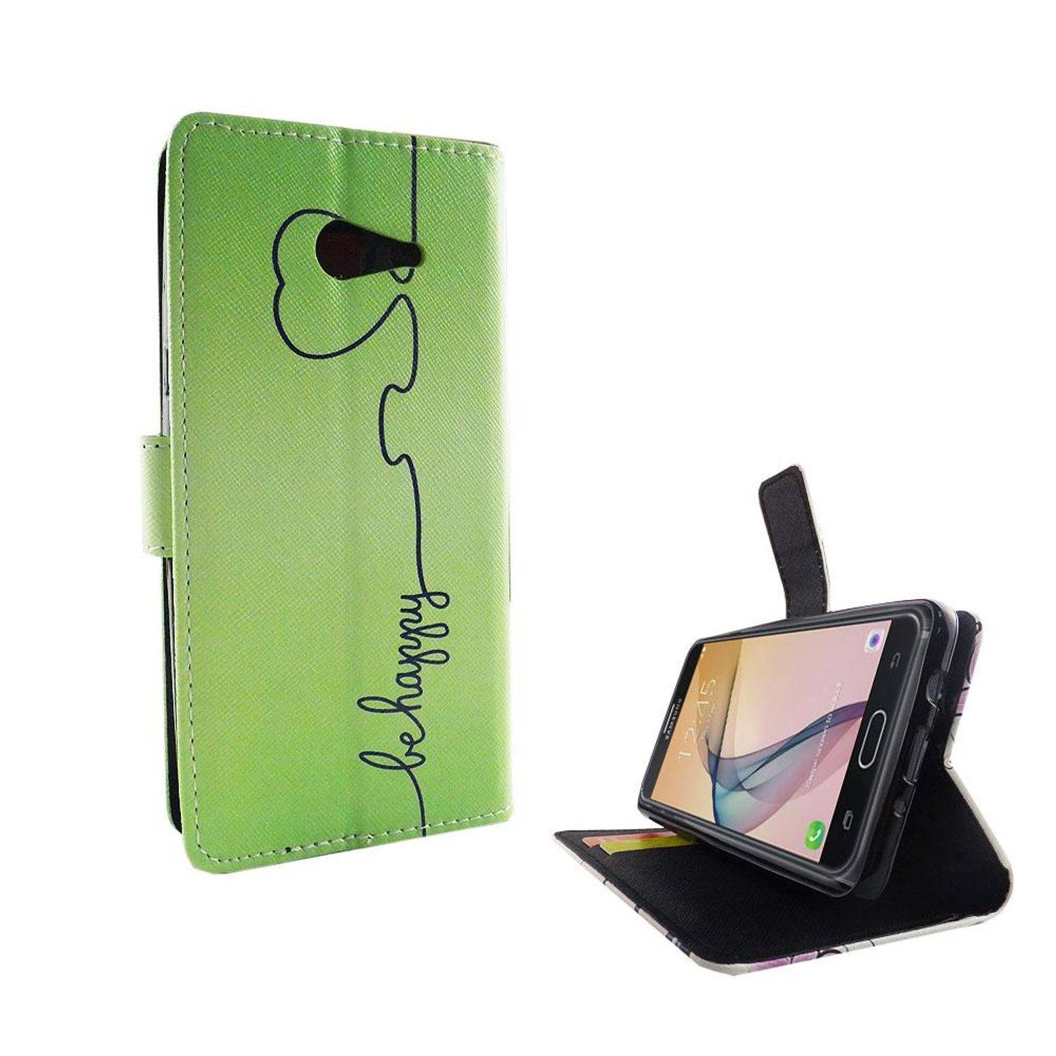 Samsung Galaxy J5 Prime Handyhülle Bookcover Grün