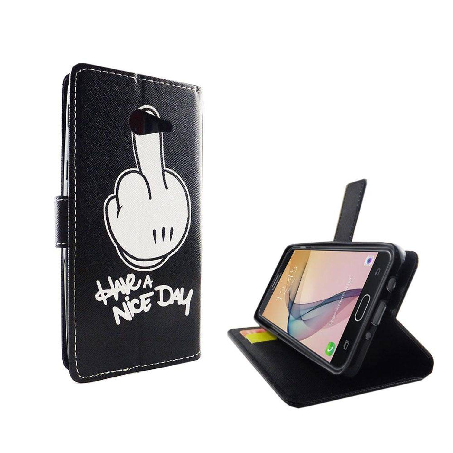Samsung Galaxy J5 Prime Handyhülle Bookcover Schwarz