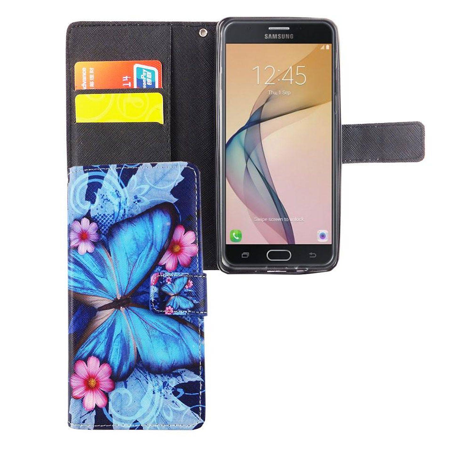 Samsung Galaxy J5 Prime Handyhülle Bookcover Blau