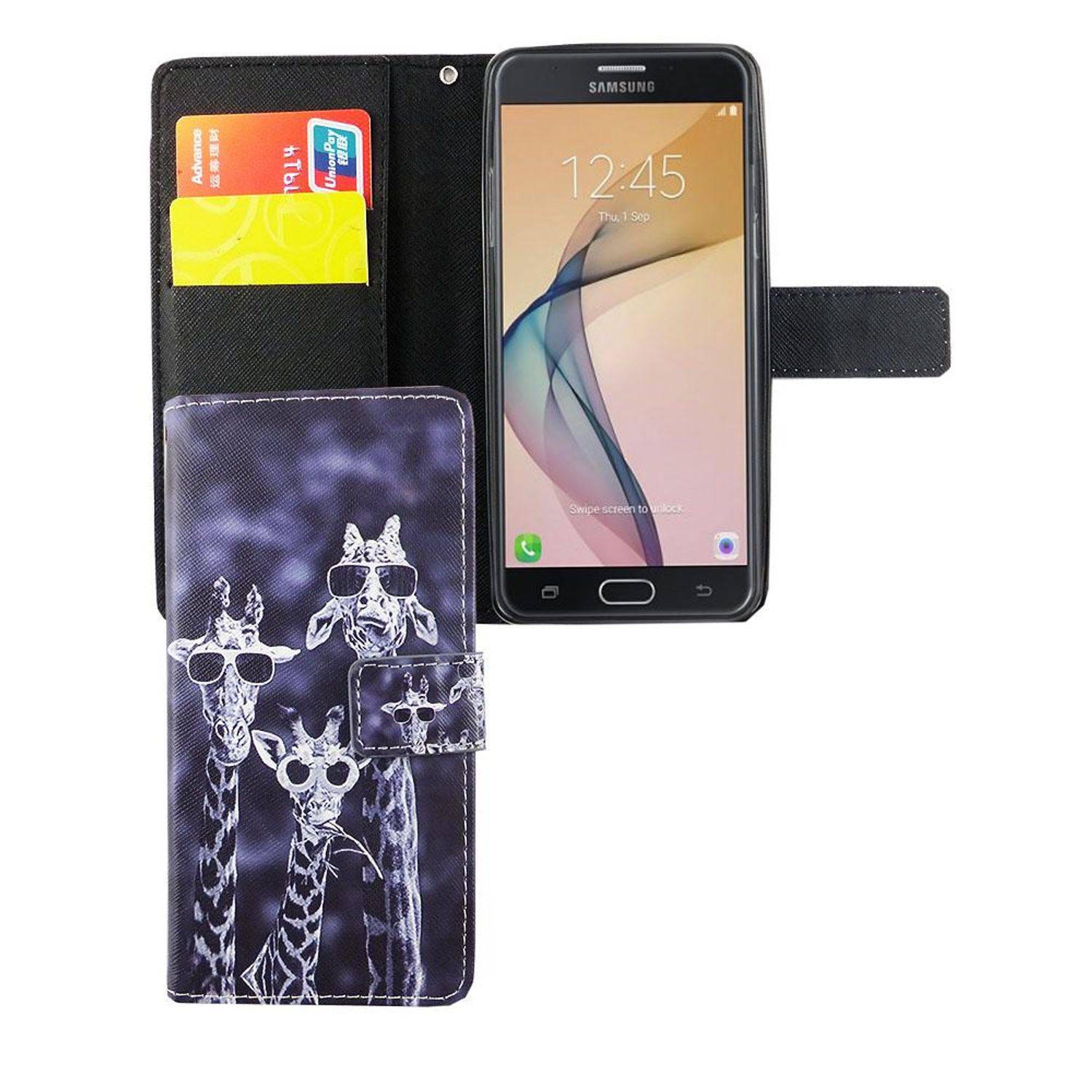 Samsung Galaxy J5 Prime Handyhülle Bookcover Mehrfarbig