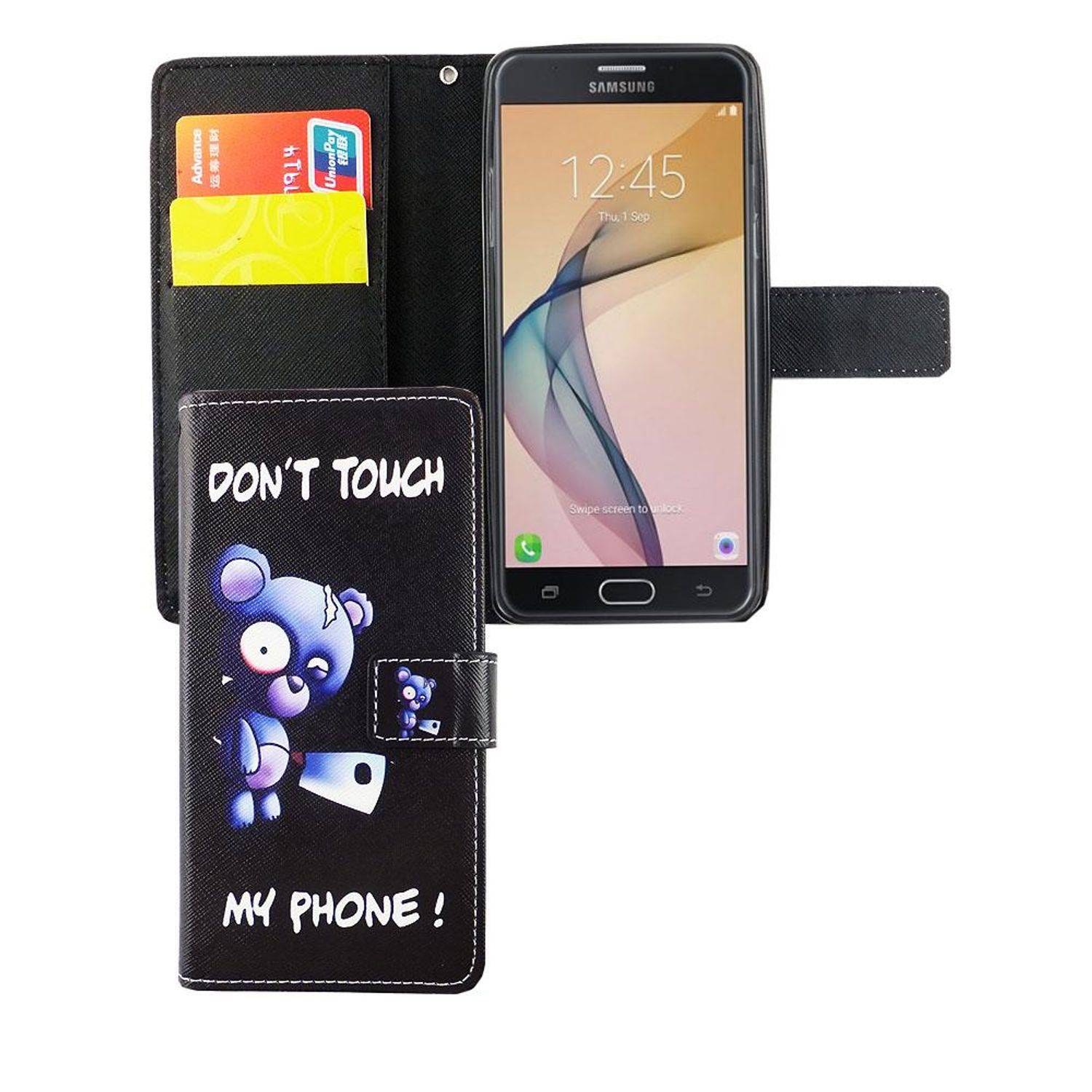Samsung Galaxy J5 Prime Handyhülle Bookcover Schwarz