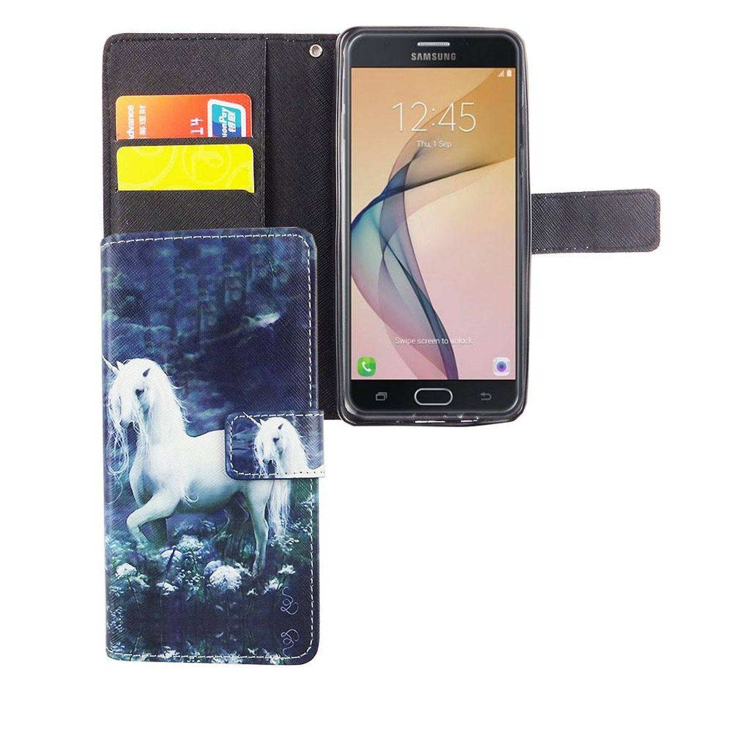 Samsung Galaxy J5 Prime Handyhülle Bookcover Grün