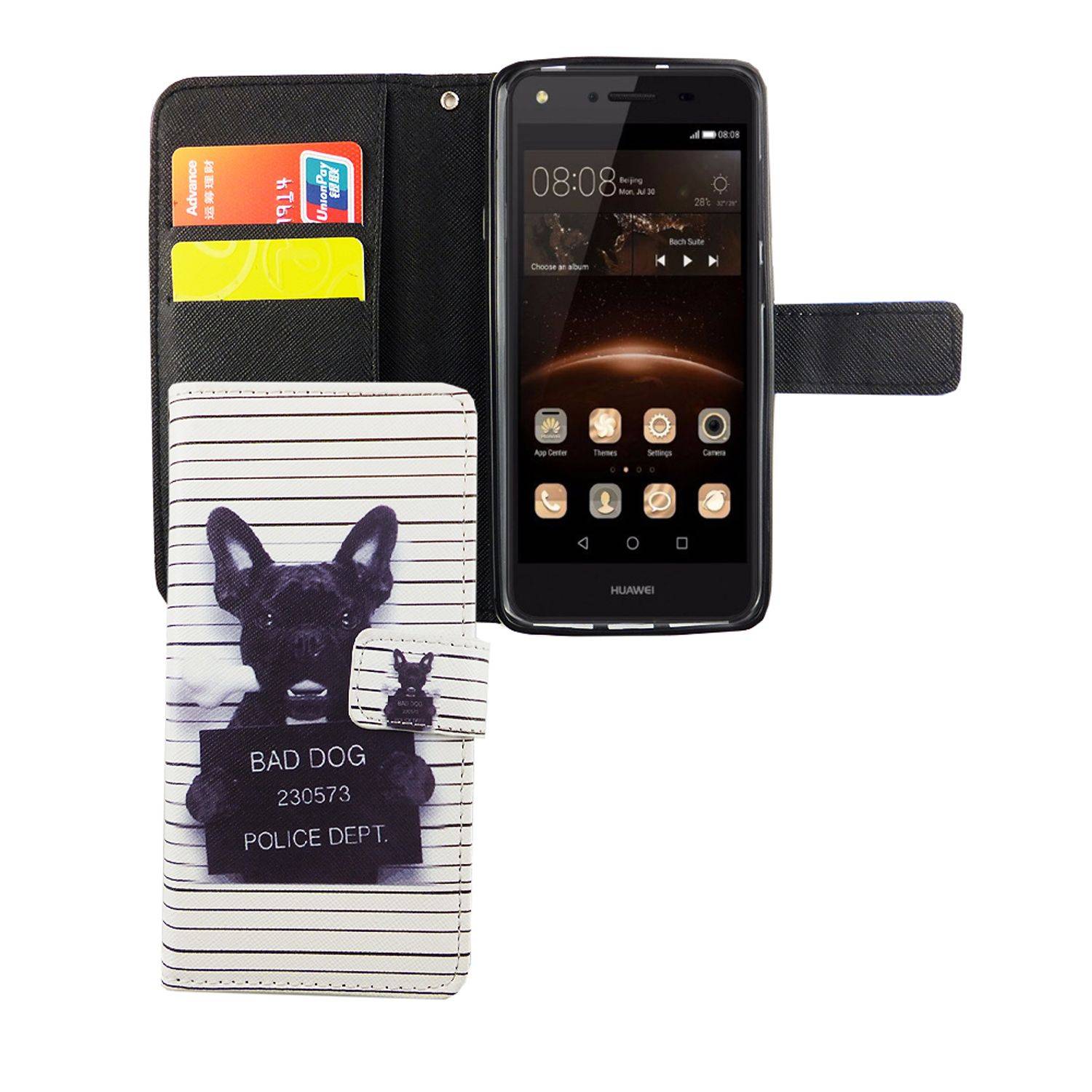 Huawei Y5 II Handyhülle Bookcover Weiß