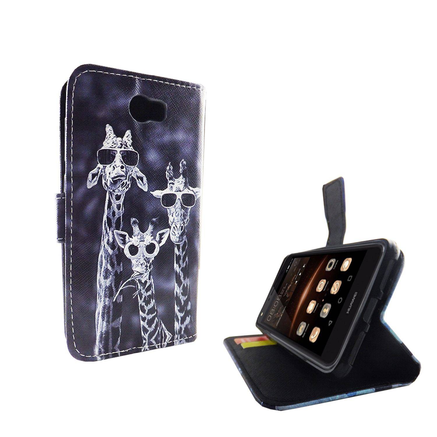 Huawei Y5 II Handyhülle Bookcover Mehrfarbig
