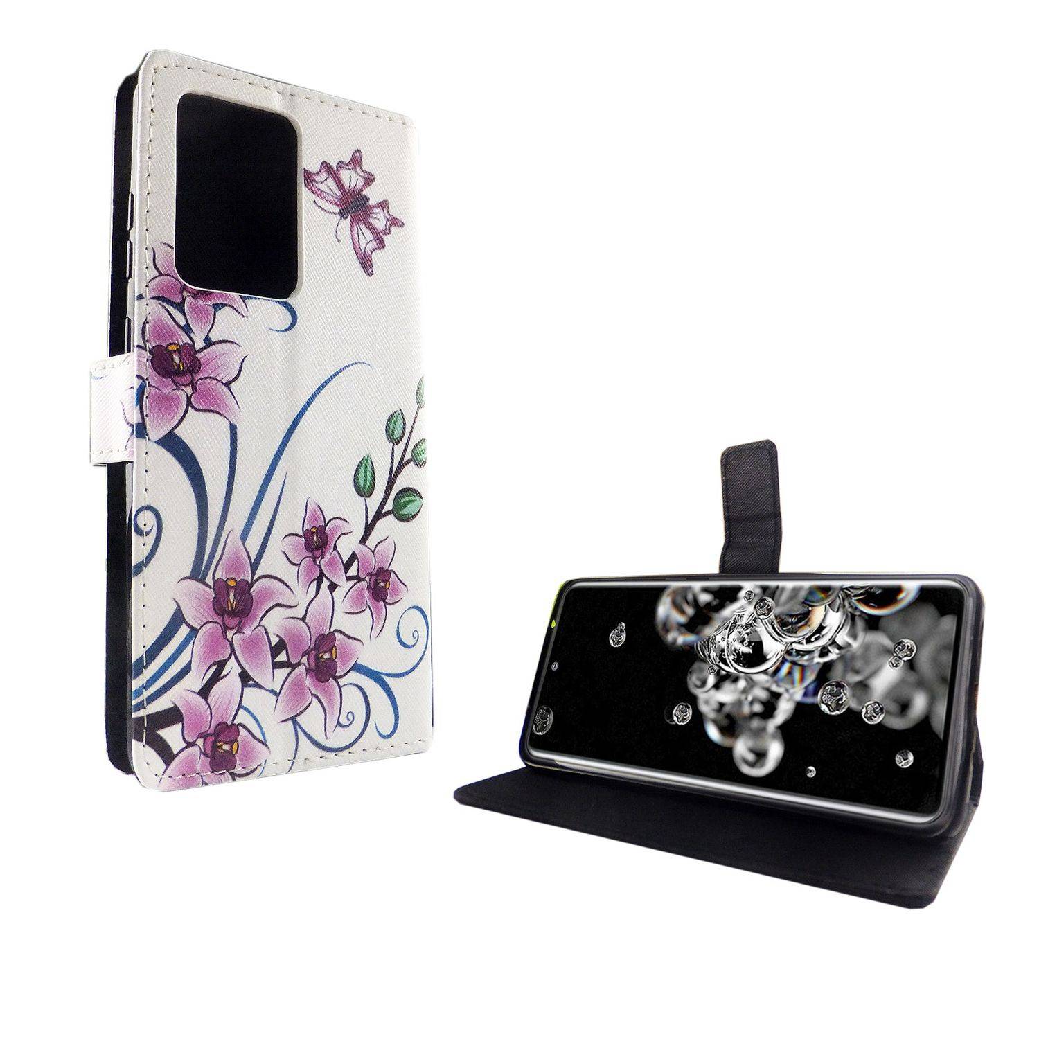 Samsung Galaxy S20 Ultra Handyhülle Bookcover Weiß