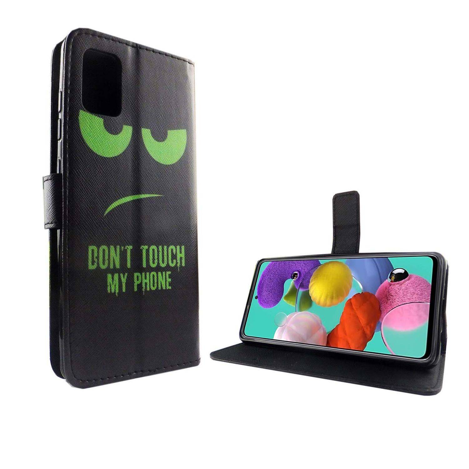 Samsung Galaxy A71 Handyhülle Bookcover Schwarz