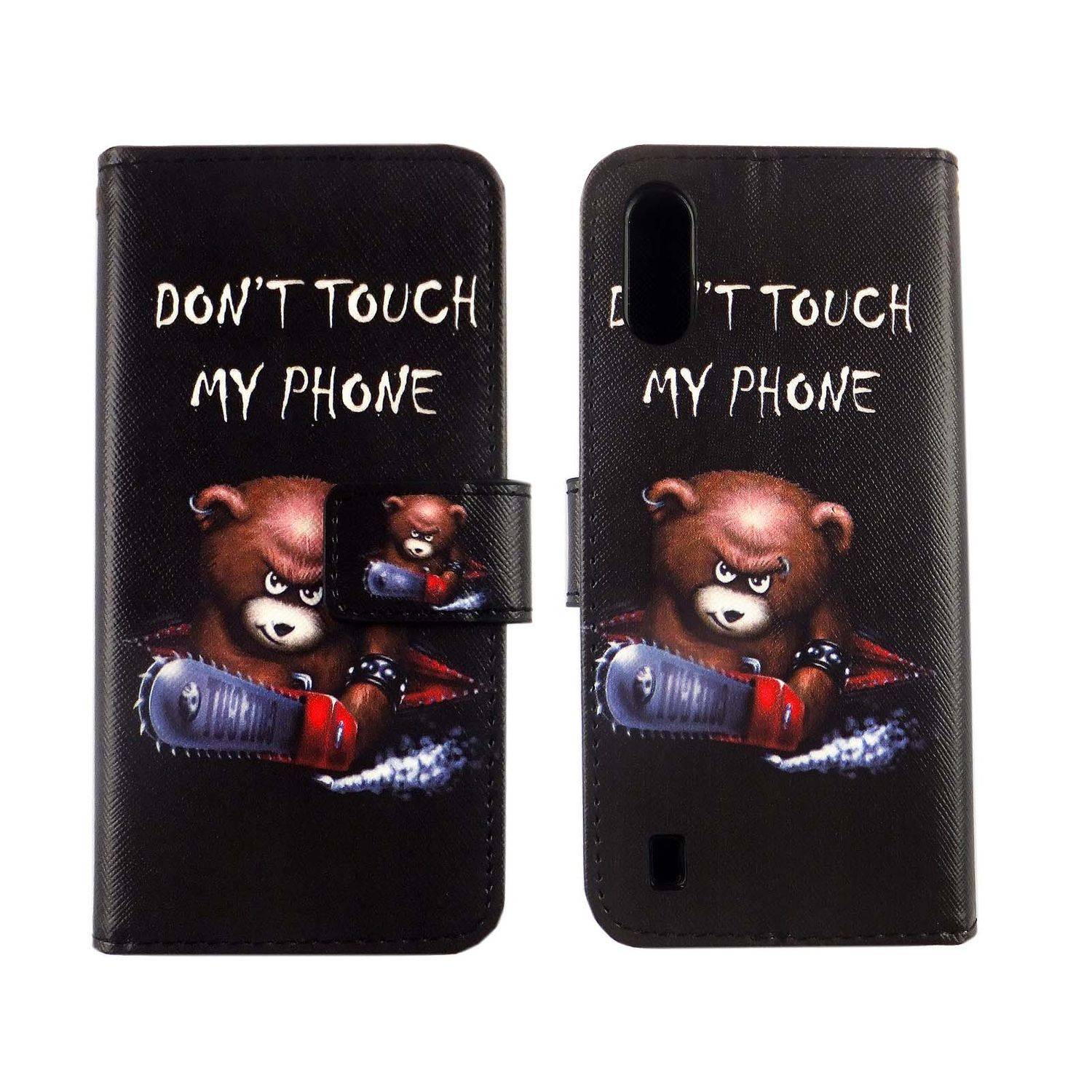 Samsung Galaxy A01 Handyhülle Bookcover Schwarz