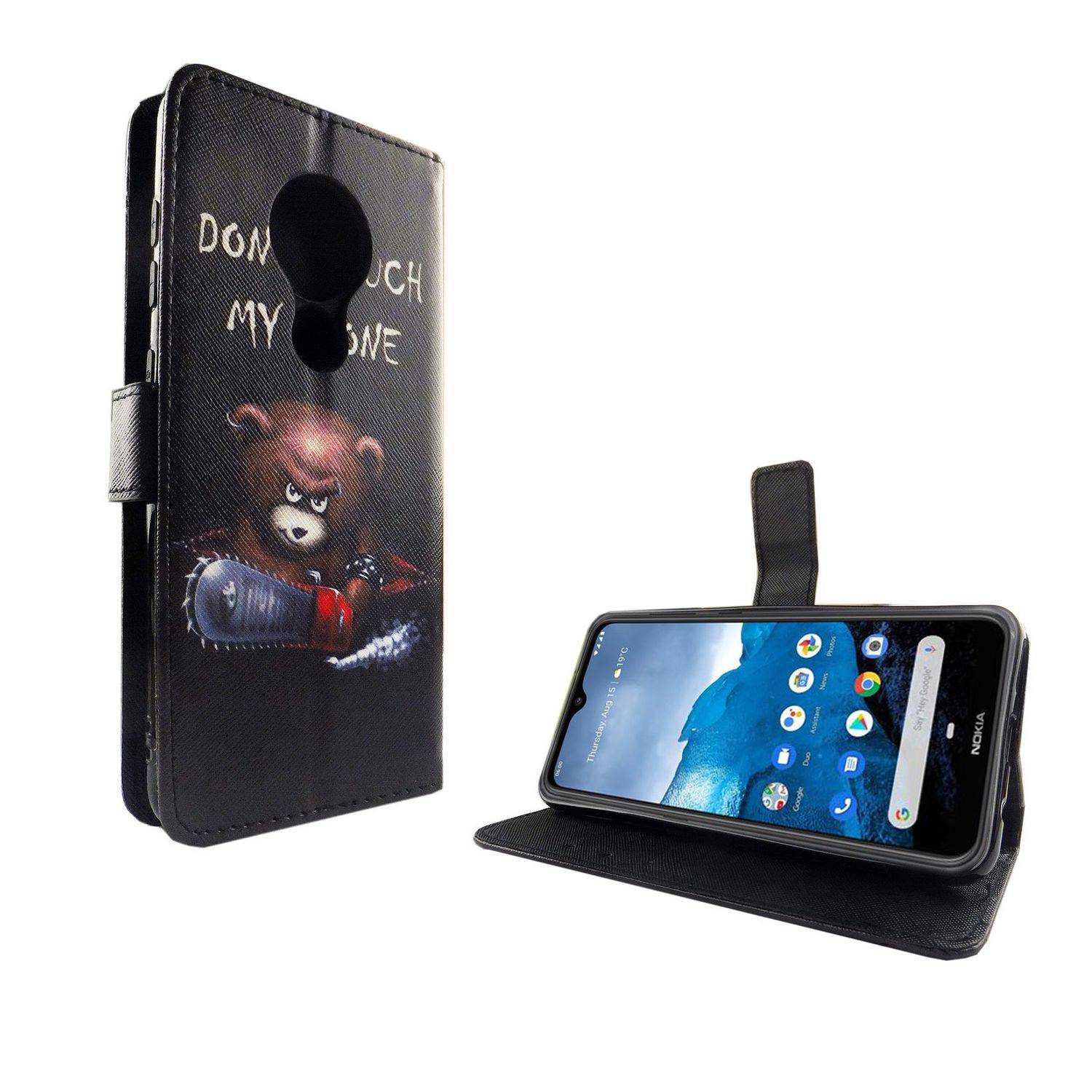 Nokia 6.2 Handyhülle Bookcover Schwarz