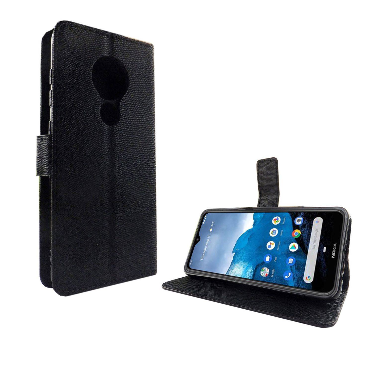 Nokia 6.2 Handyhülle Bookcover Schwarz