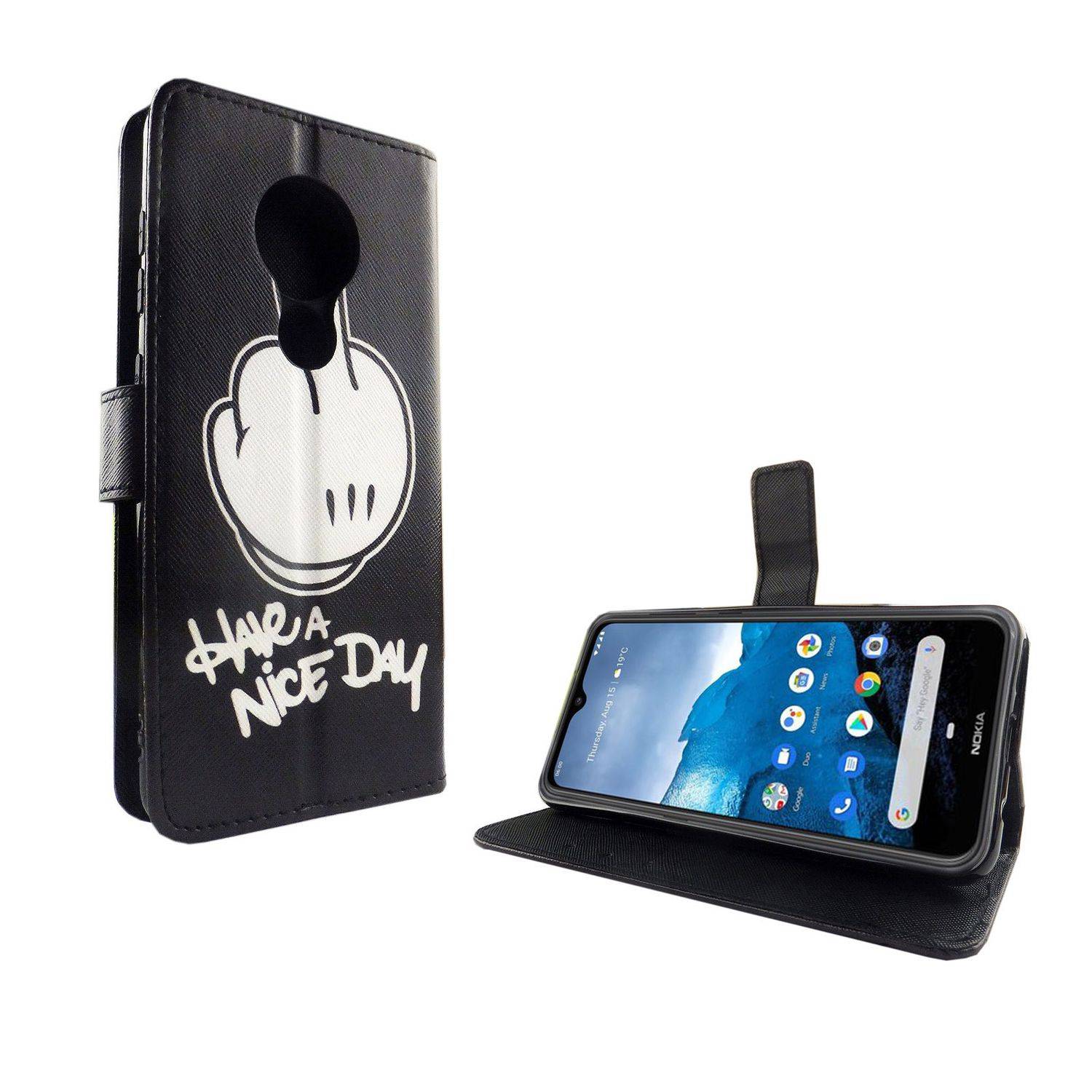 Nokia 6.2 Handyhülle Bookcover Schwarz