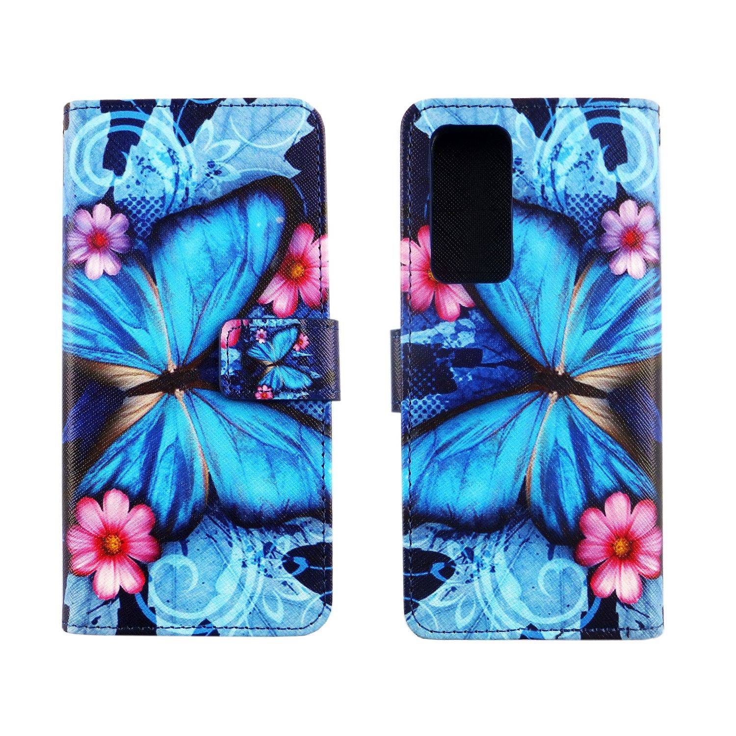 Huawei P40 Handyhülle Bookcover Blau