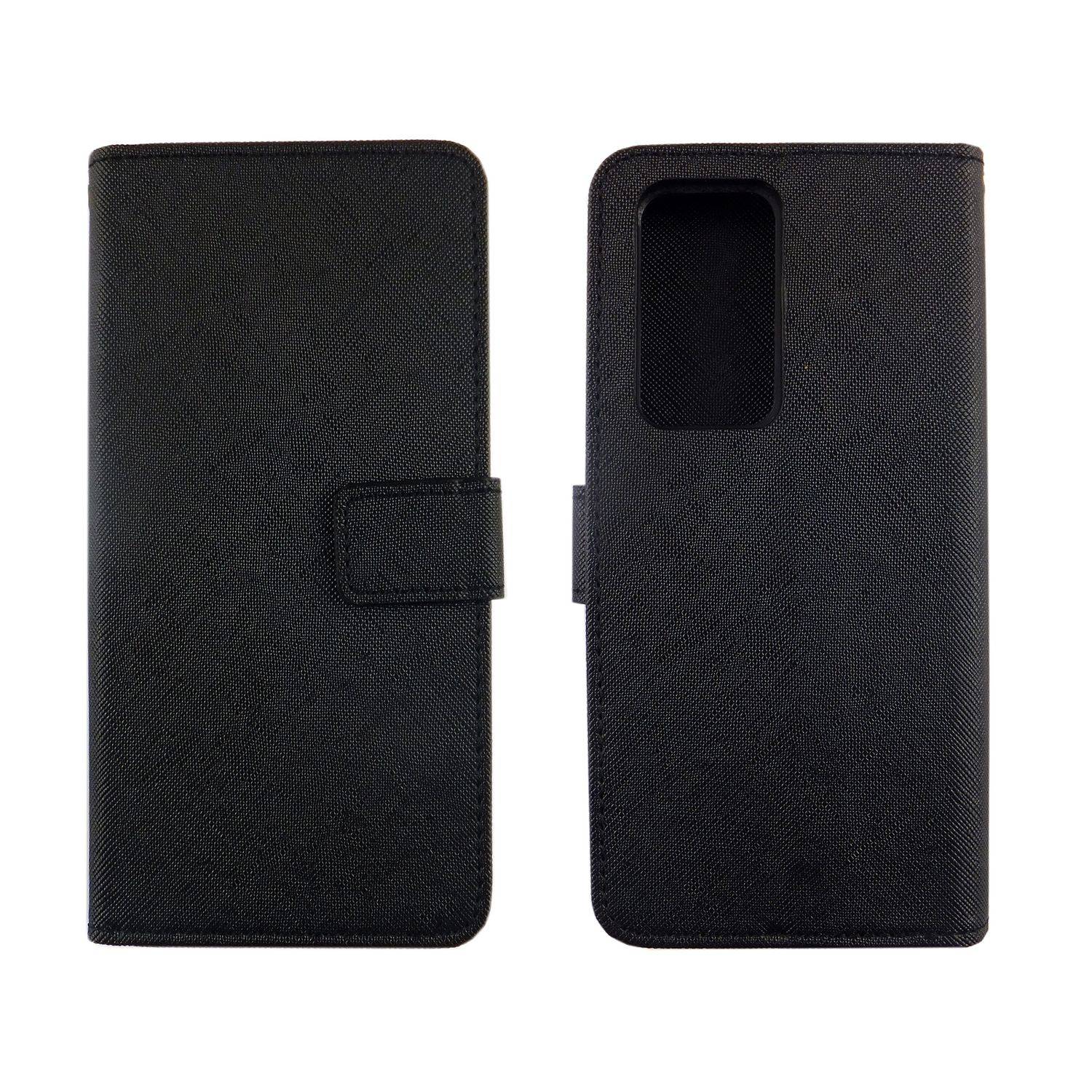 Huawei P40 Pro Handyhülle Bookcover Schwarz