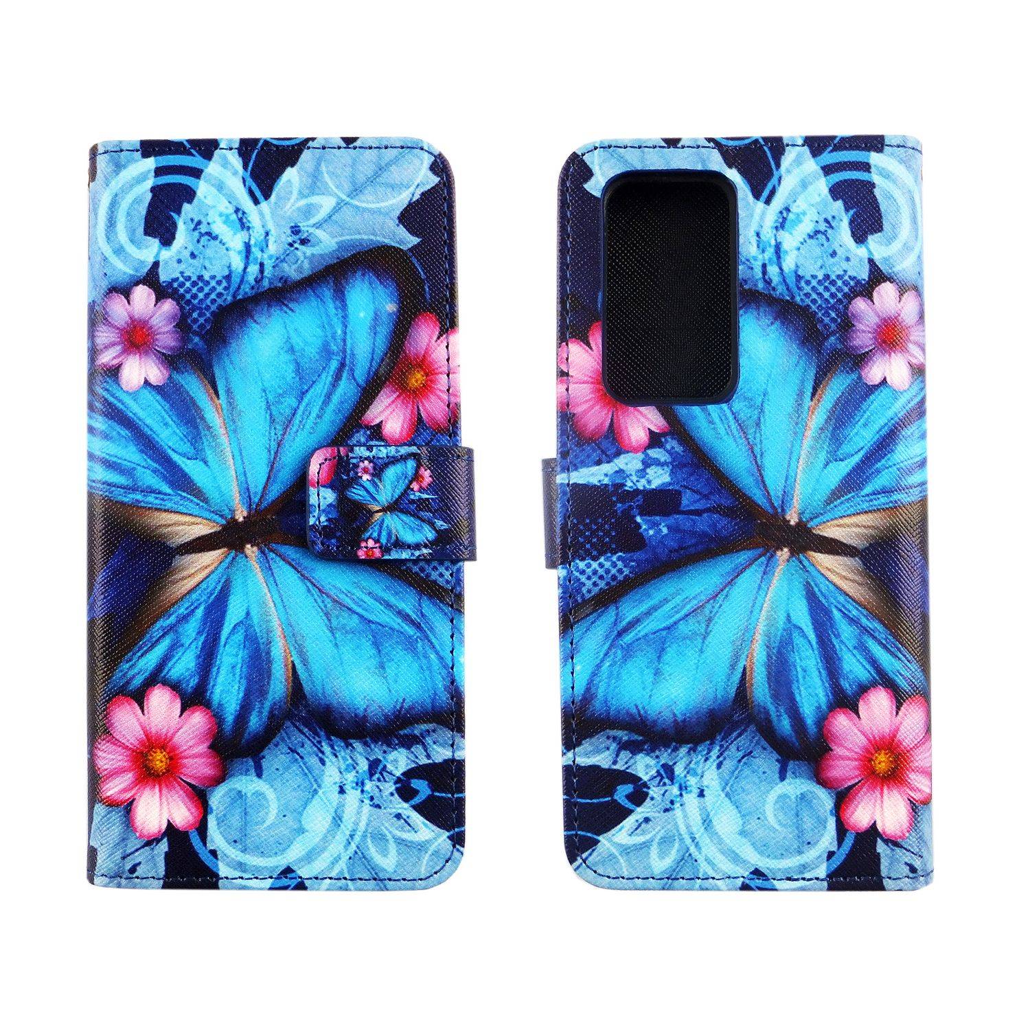 Huawei P40 Pro Handyhülle Bookcover Blau