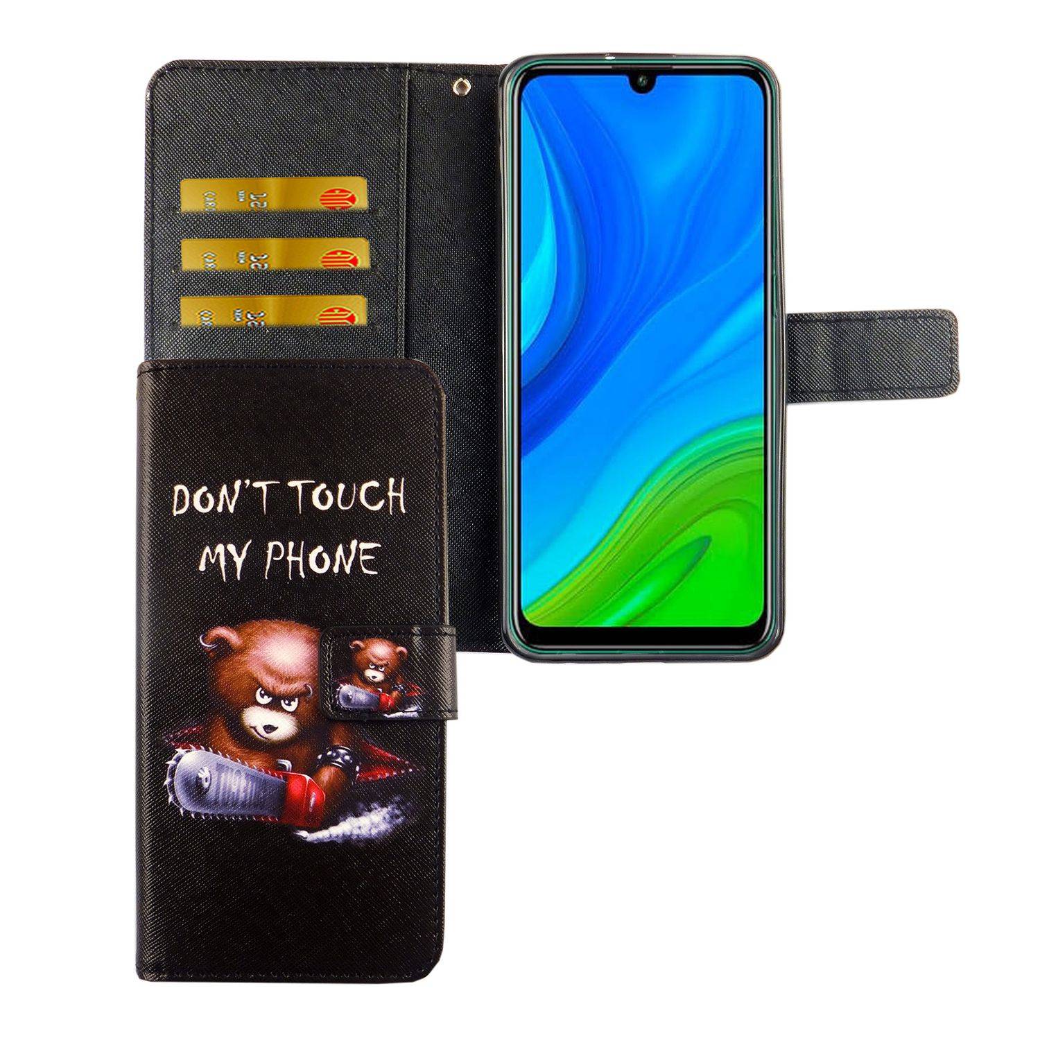 Huawei P smart 2020 Handyhülle Bookcover Schwarz