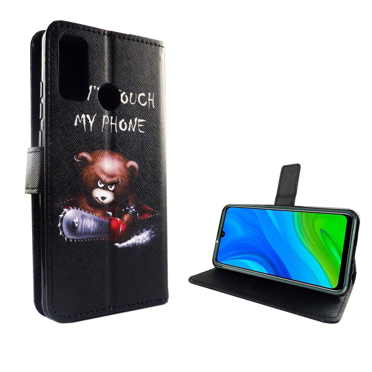 Huawei P smart 2020 Handyhülle Bookcover Schwarz