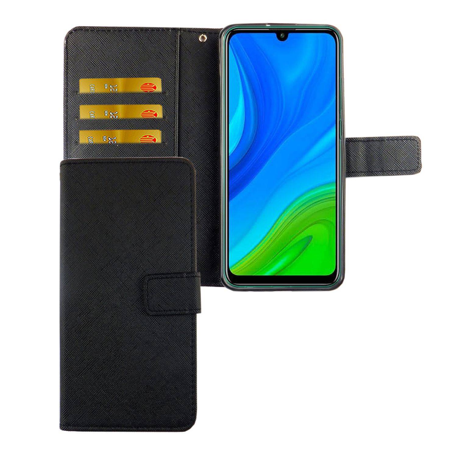 Huawei P smart 2020 Handyhülle Bookcover Schwarz