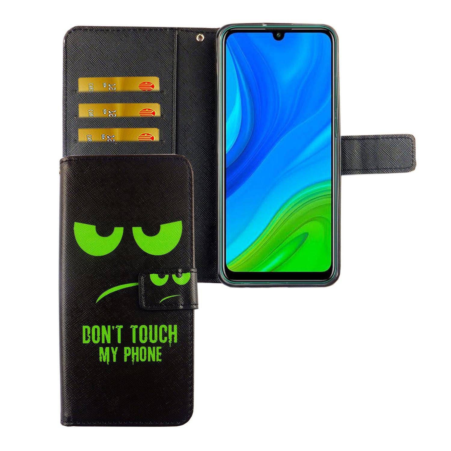 Huawei P smart 2020 Handyhülle Bookcover Schwarz