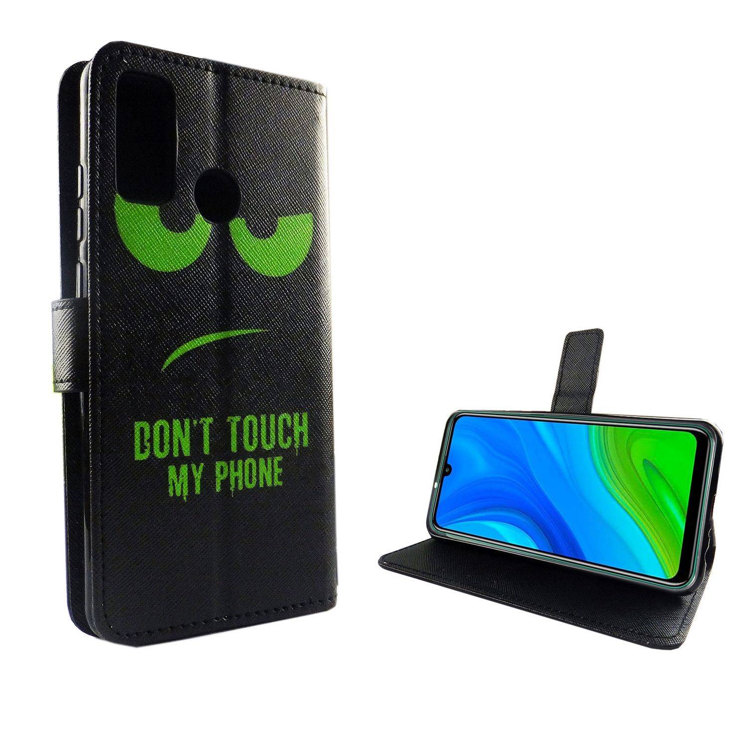 Huawei P smart 2020 Handyhülle Bookcover Schwarz