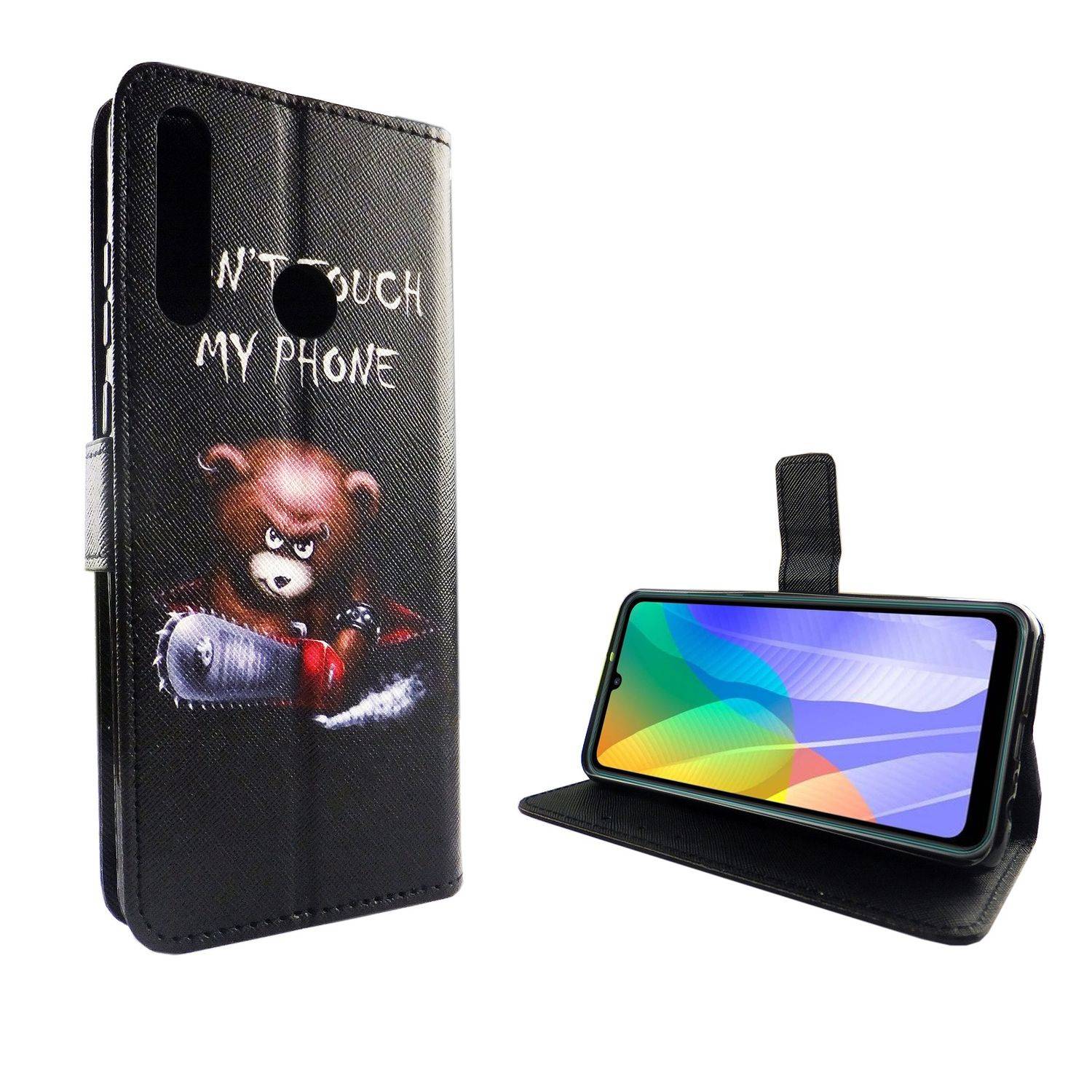 Huawei Y6p Handyhülle Bookcover Schwarz