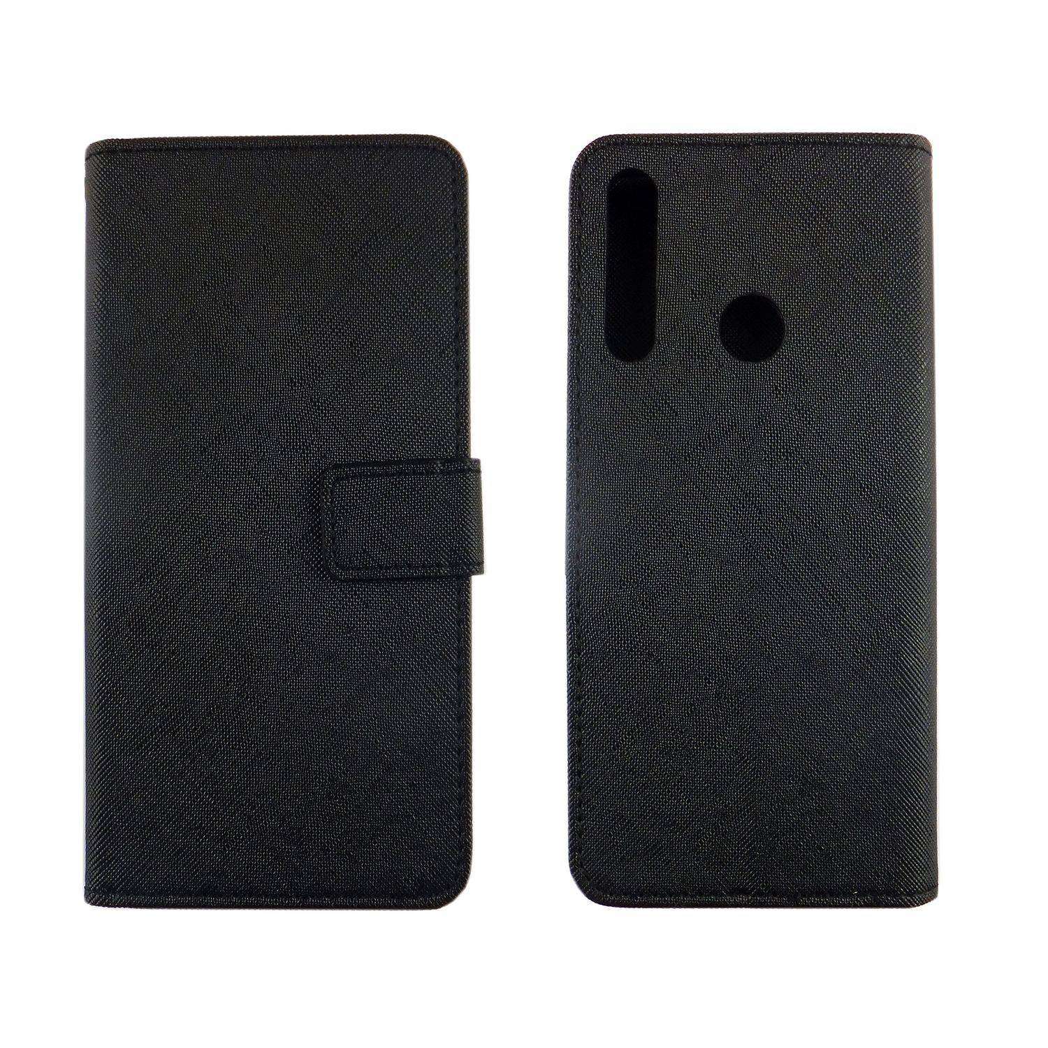 Huawei Y6p Handyhülle Bookcover Schwarz