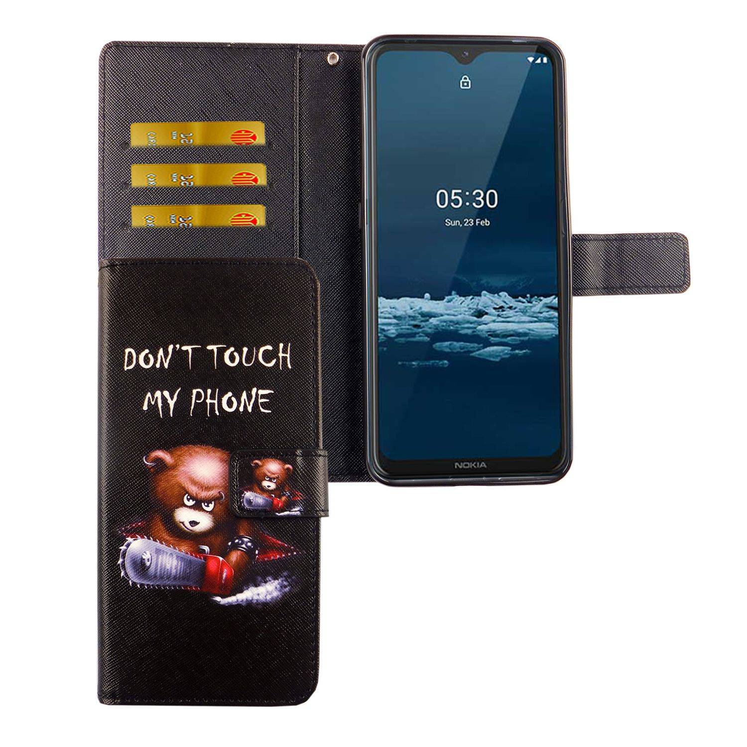 Nokia 5.3 Handyhülle Bookcover Schwarz
