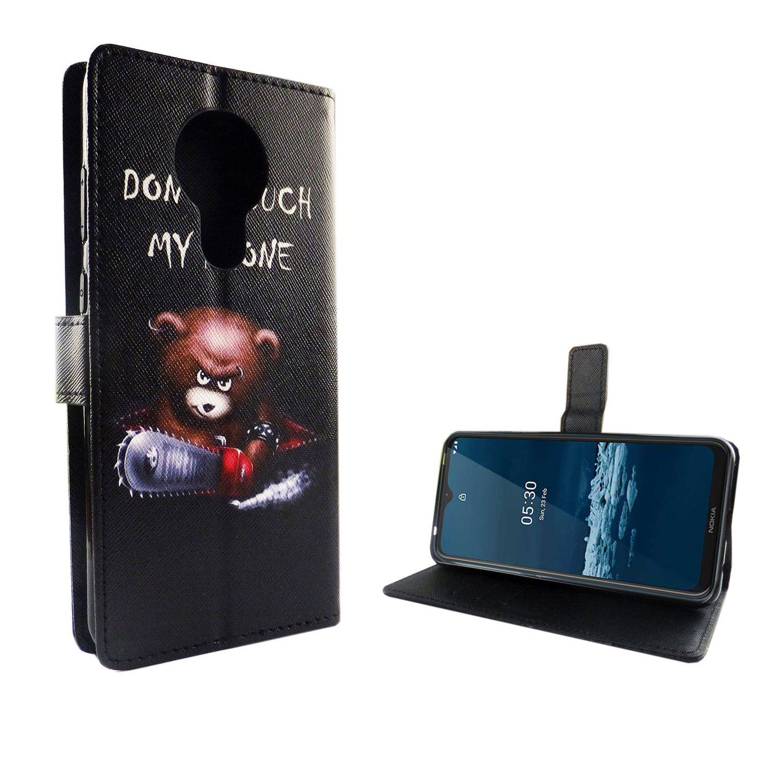 Nokia 5.3 Handyhülle Bookcover Schwarz