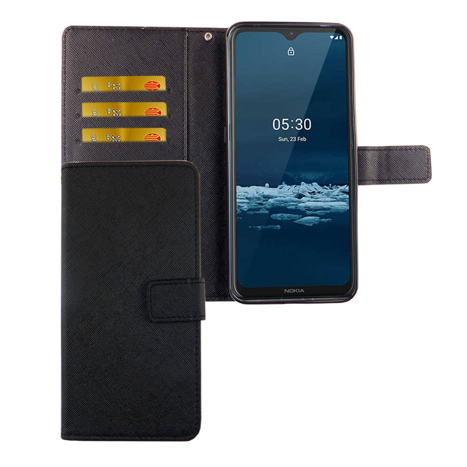 Nokia 5.3 Handyhülle Bookcover Schwarz