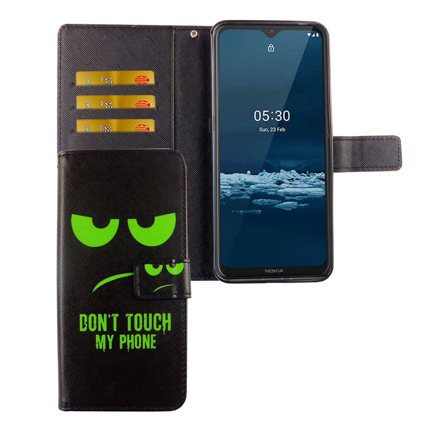 Nokia 5.3 Handyhülle Bookcover Schwarz