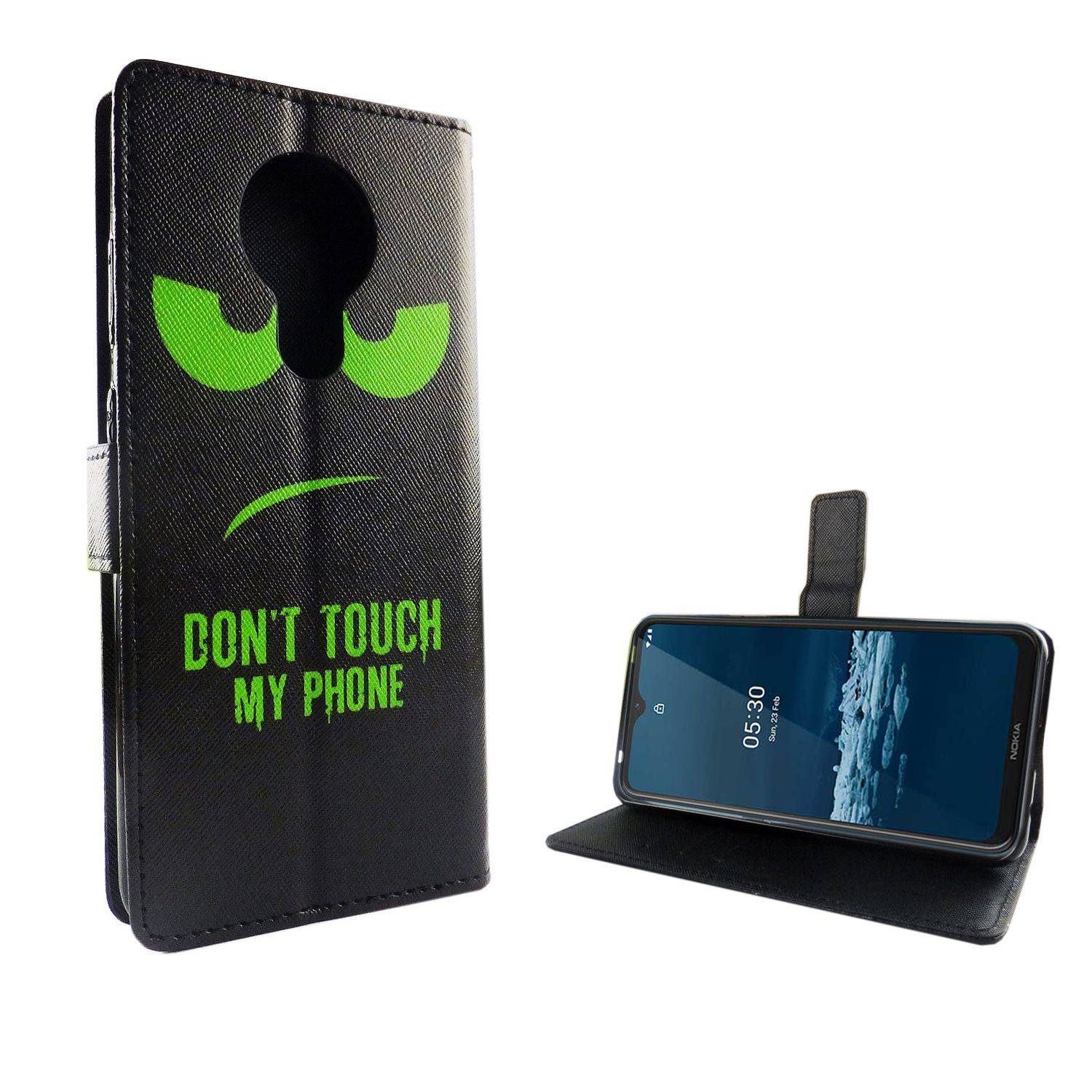 Nokia 5.3 Handyhülle Bookcover Schwarz