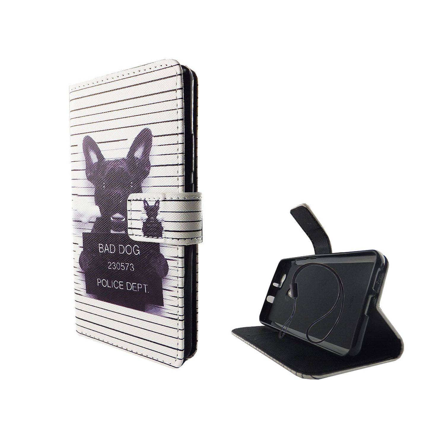 Huawei Nova Handyhülle Bookcover Weiß