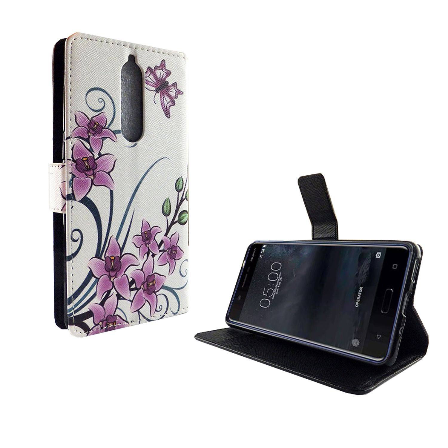 Nokia 5.1 Handyhülle Bookcover Weiß