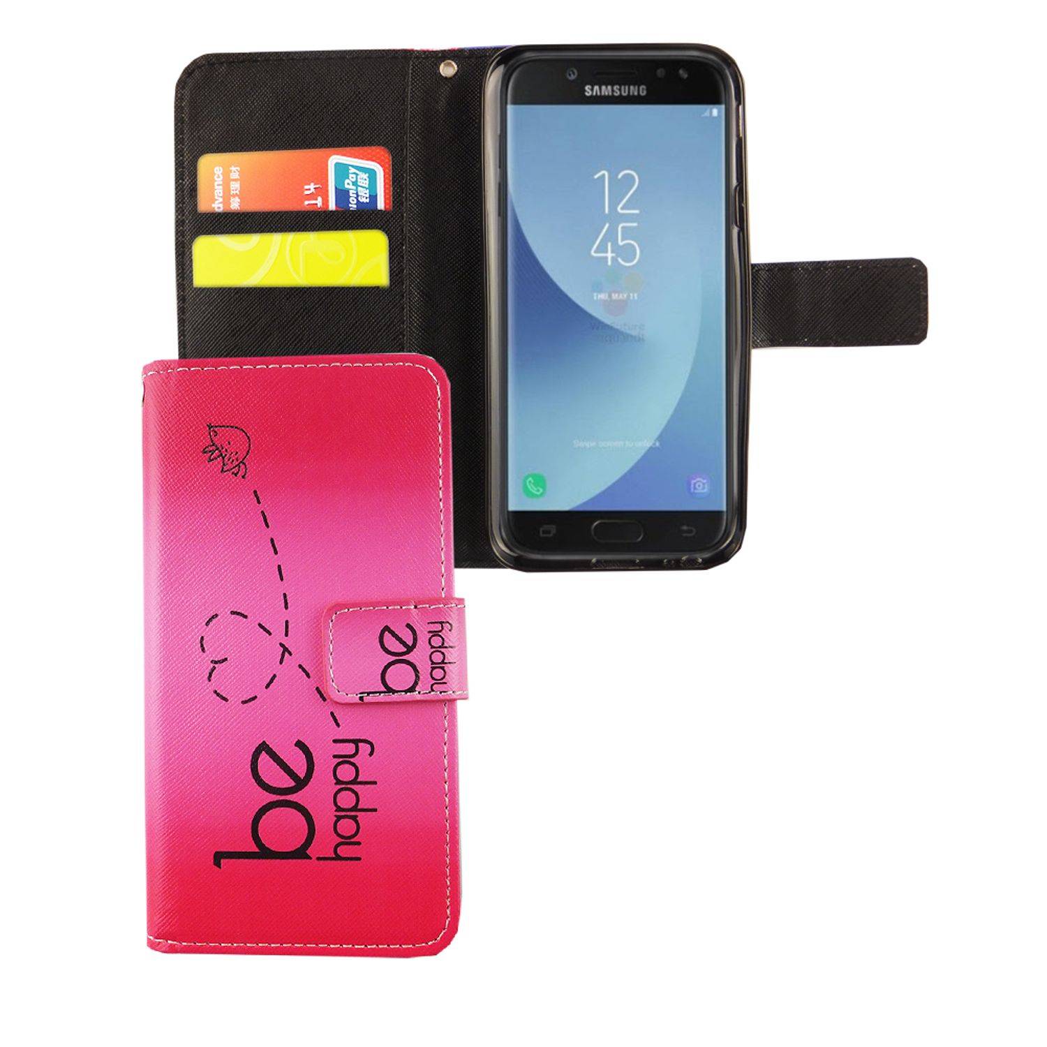 Samsung Galaxy J3 (2017) Handyhülle Bookcover Rosa