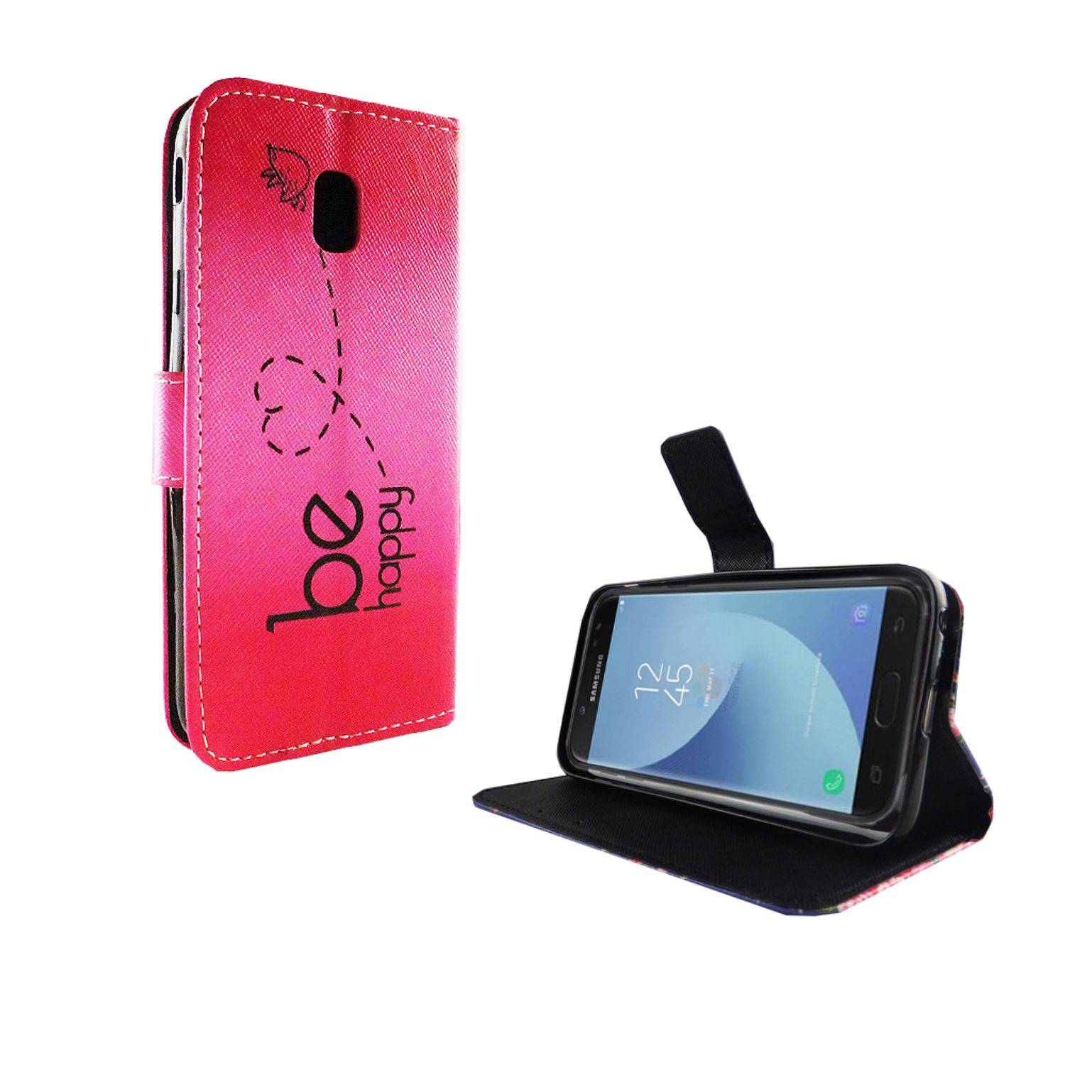 Samsung Galaxy J3 (2017) Handyhülle Bookcover Rosa