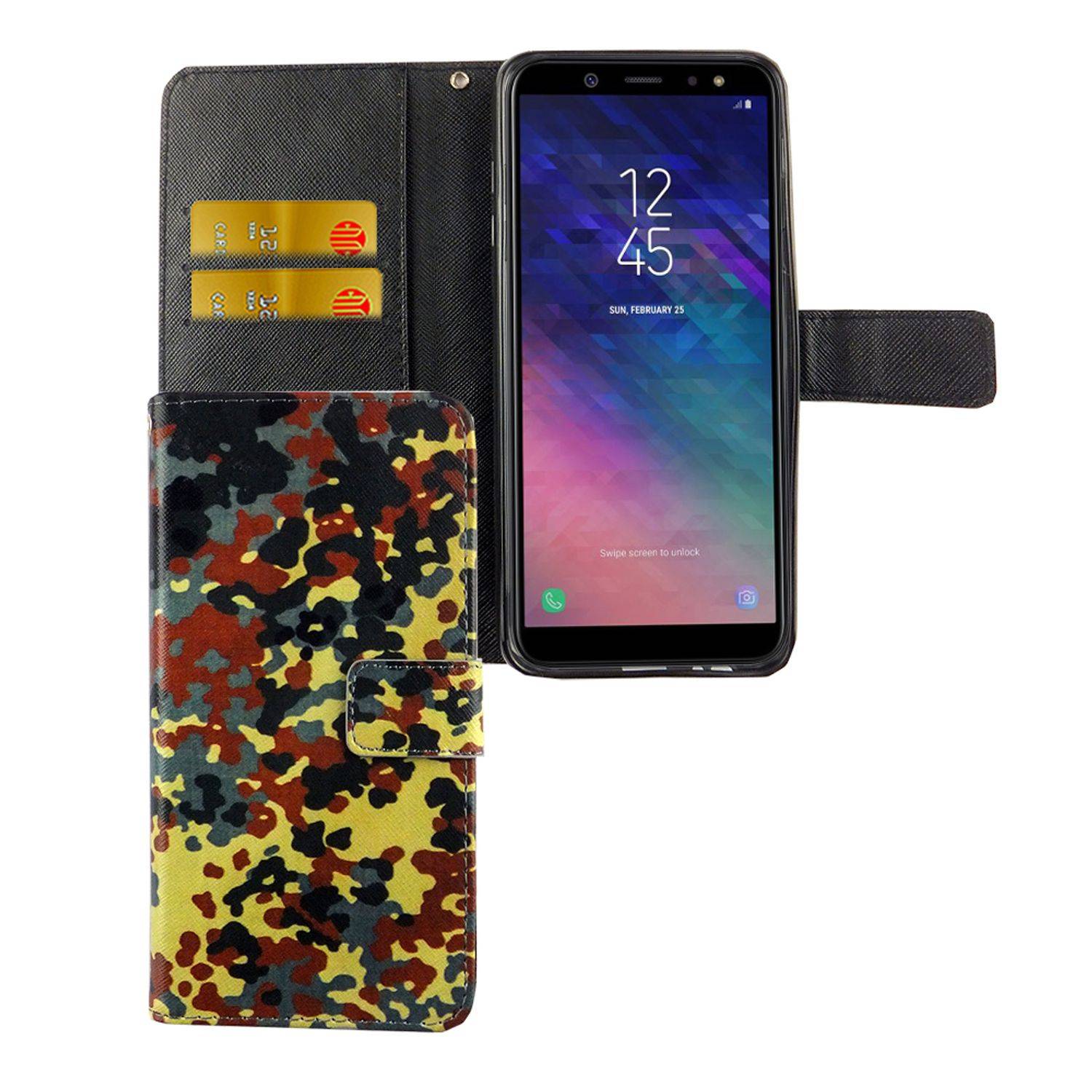 Samsung Galaxy A6 Plus (2018) Handyhülle Bookcover Mehrfarbig