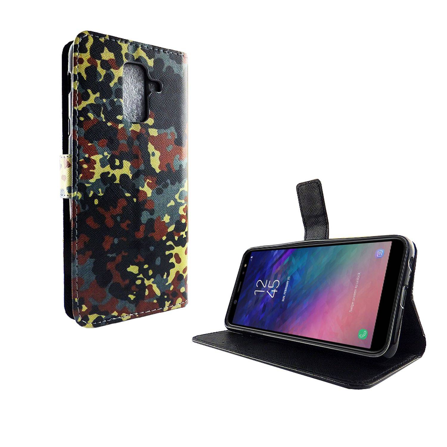 Samsung Galaxy A6 Plus (2018) Handyhülle Bookcover Mehrfarbig