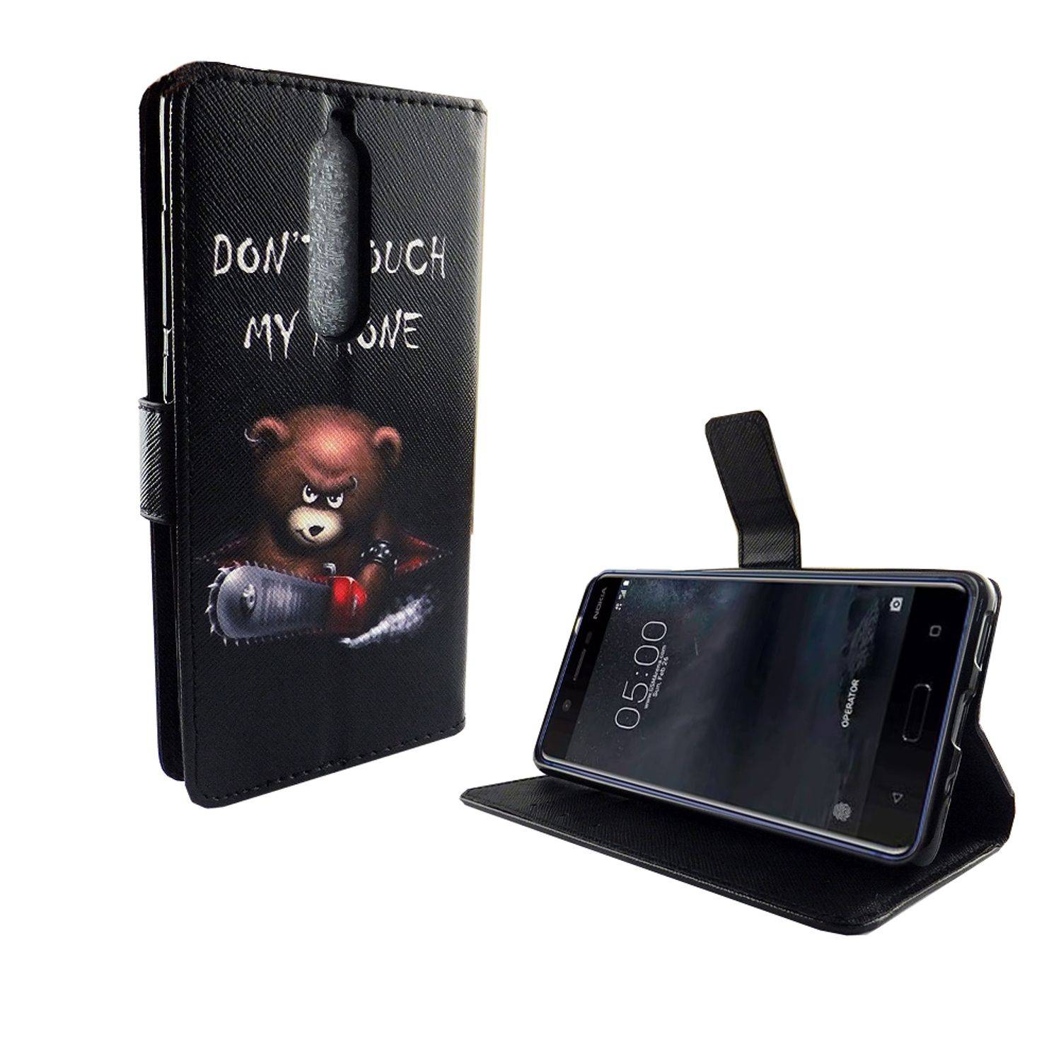 Nokia 5.1 Handyhülle Bookcover Schwarz