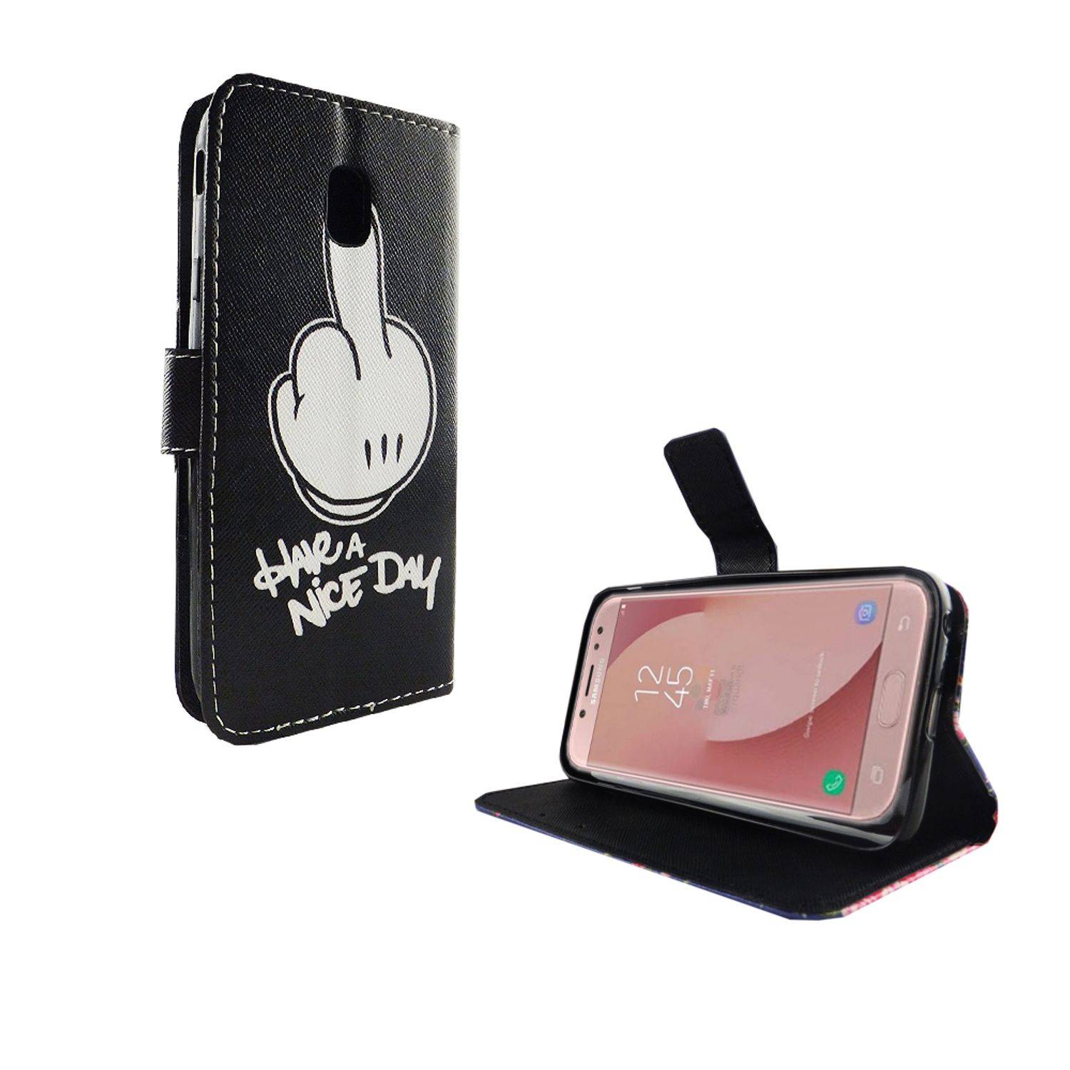 Samsung Galaxy J5 (2017) Handyhülle Bookcover Schwarz