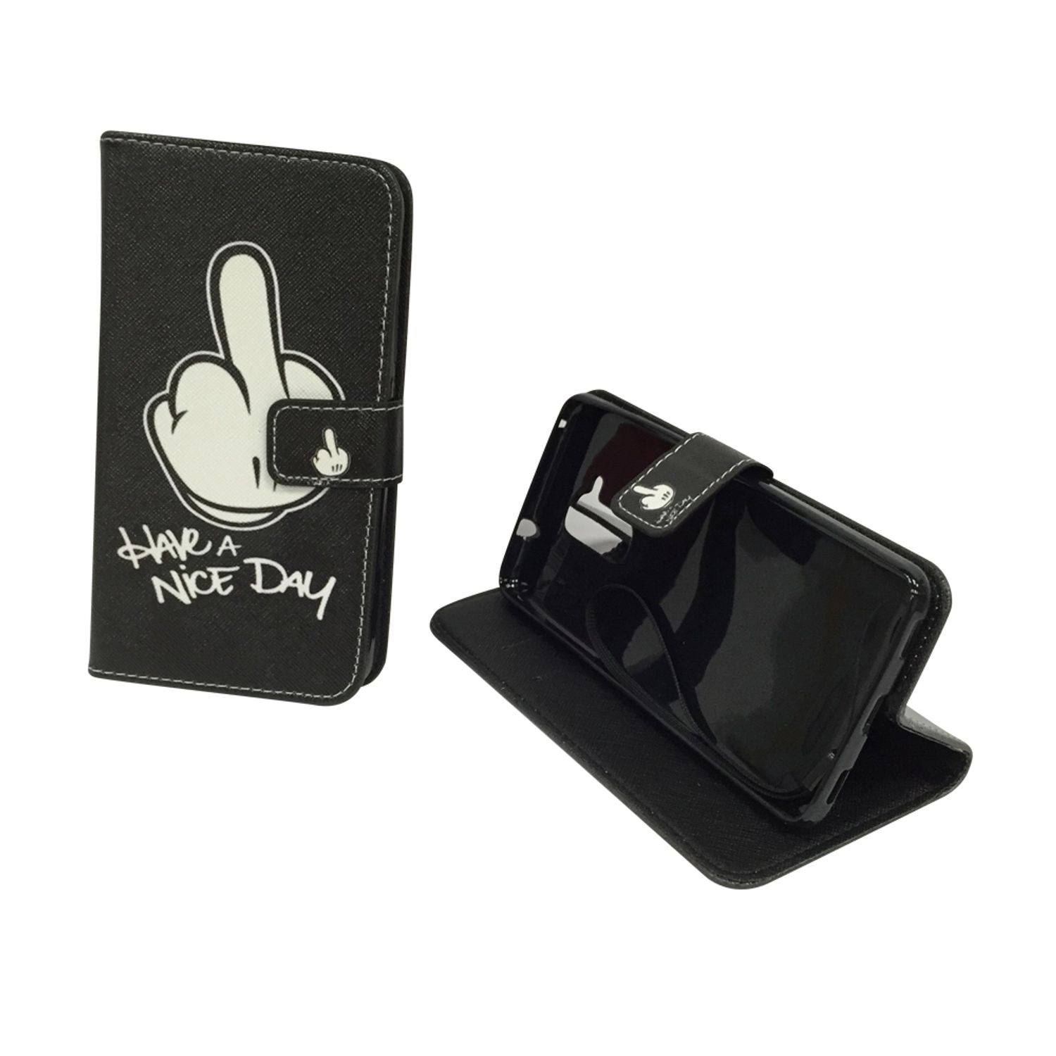 Huawei Honor 5c Handyhülle Bookcover Schwarz