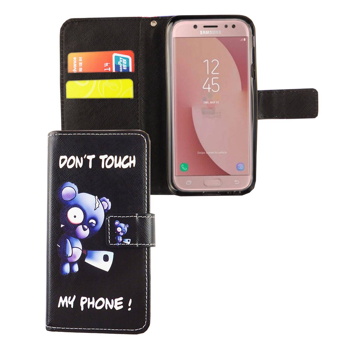 Samsung Galaxy J5 (2017) Handyhülle Bookcover Schwarz