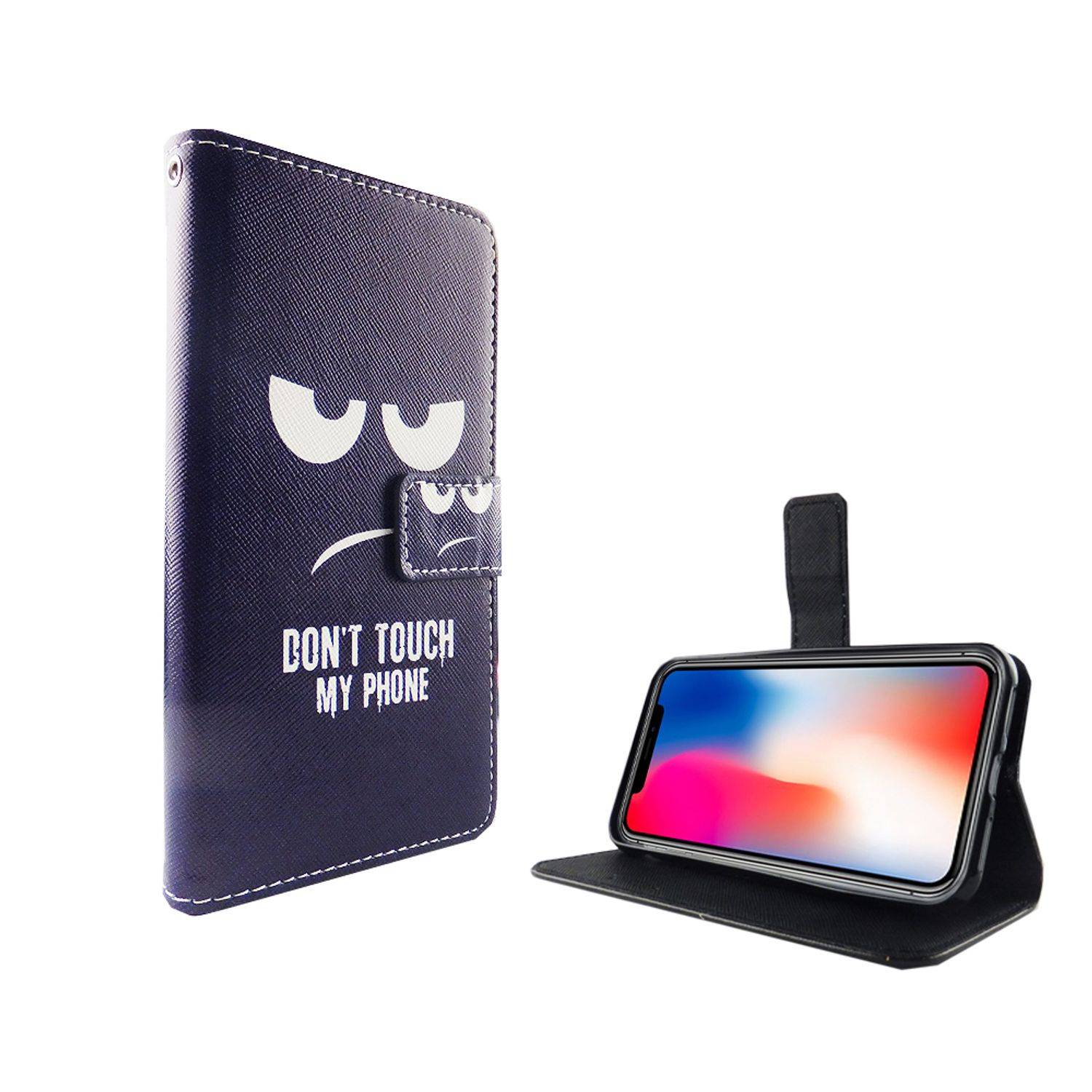 Apple iPhone X / iPhone XS Handyhülle Bookcover Blau