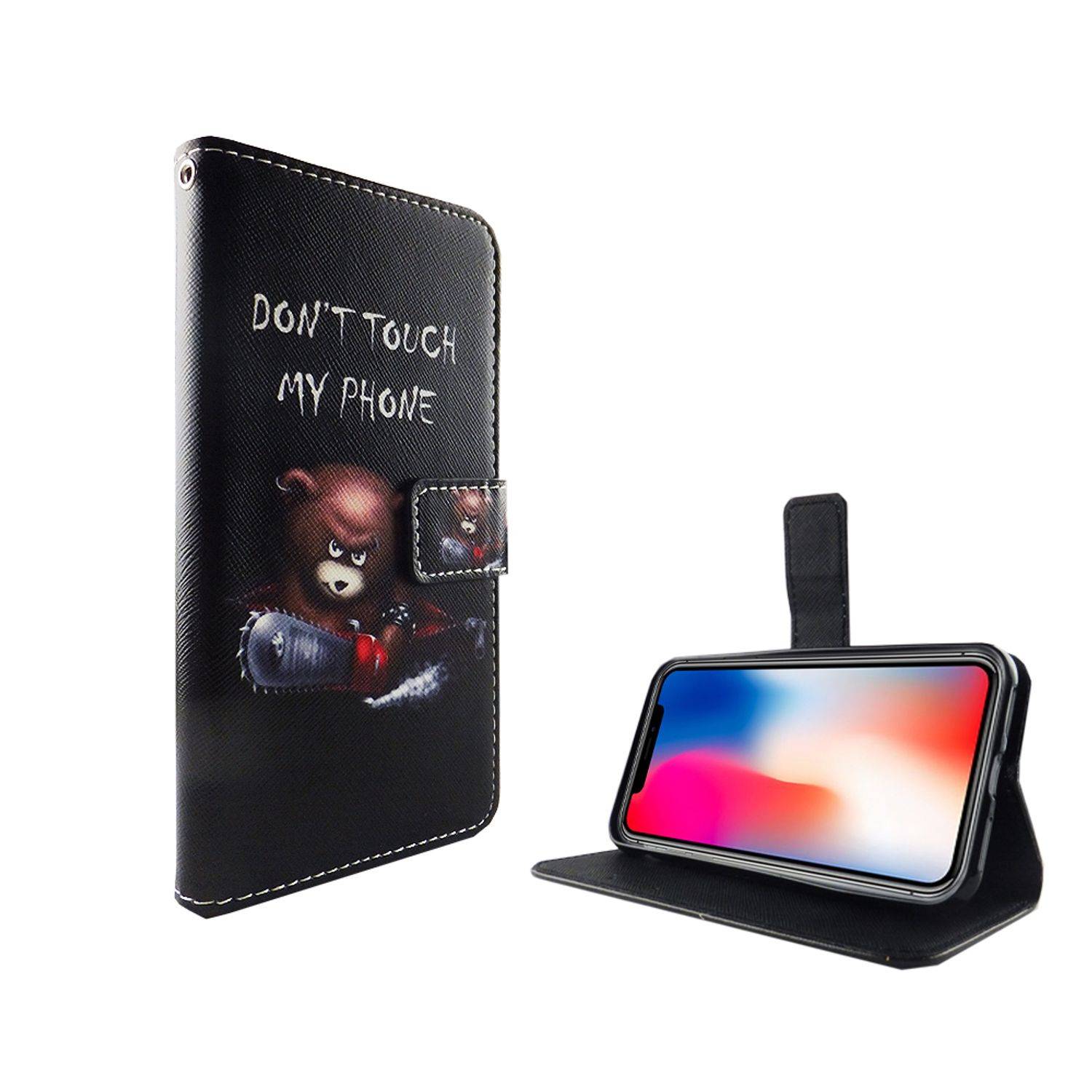 Apple iPhone X / iPhone XS Handyhülle Bookcover Schwarz